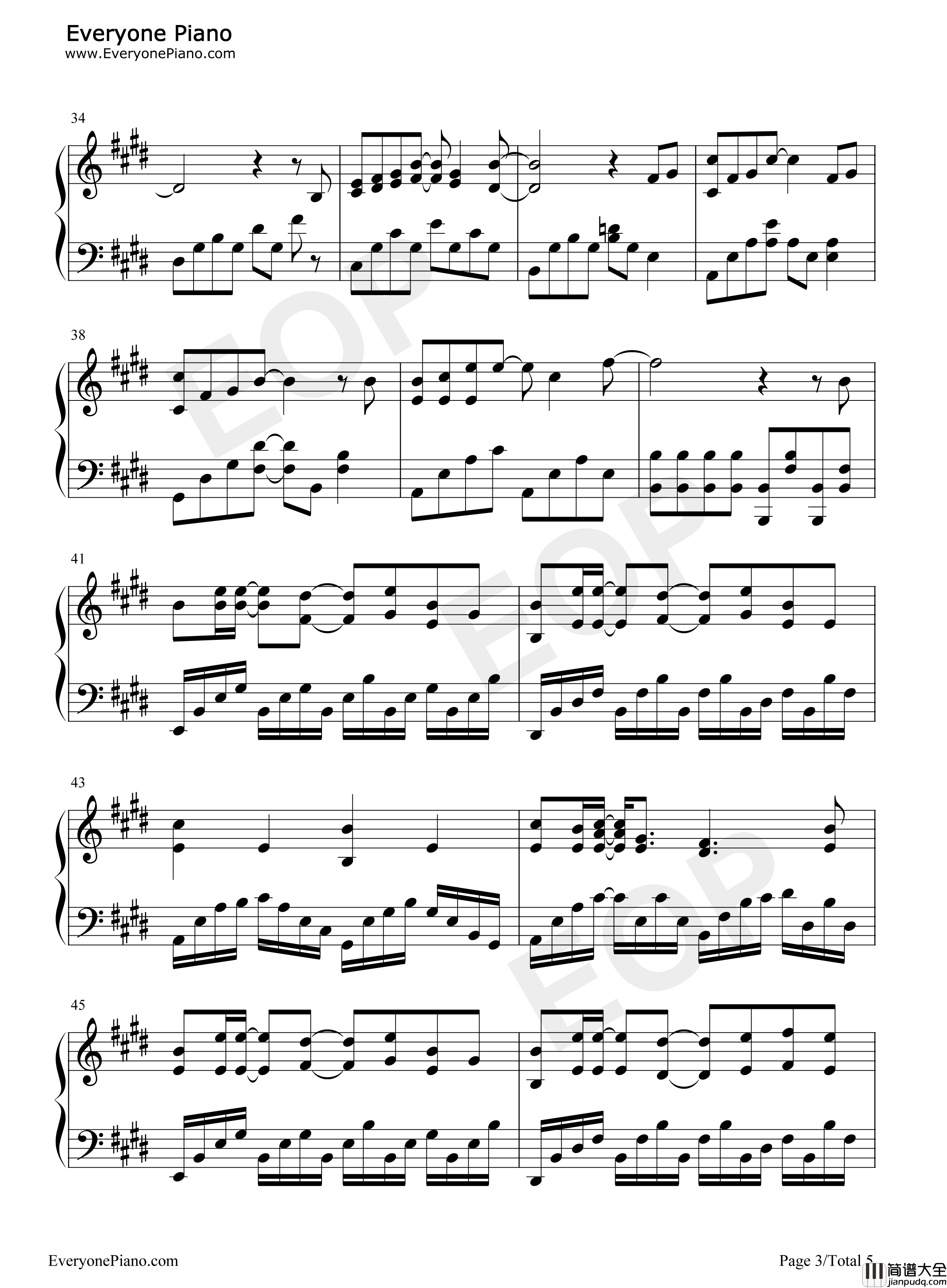 我们的明天钢琴谱_鹿晗