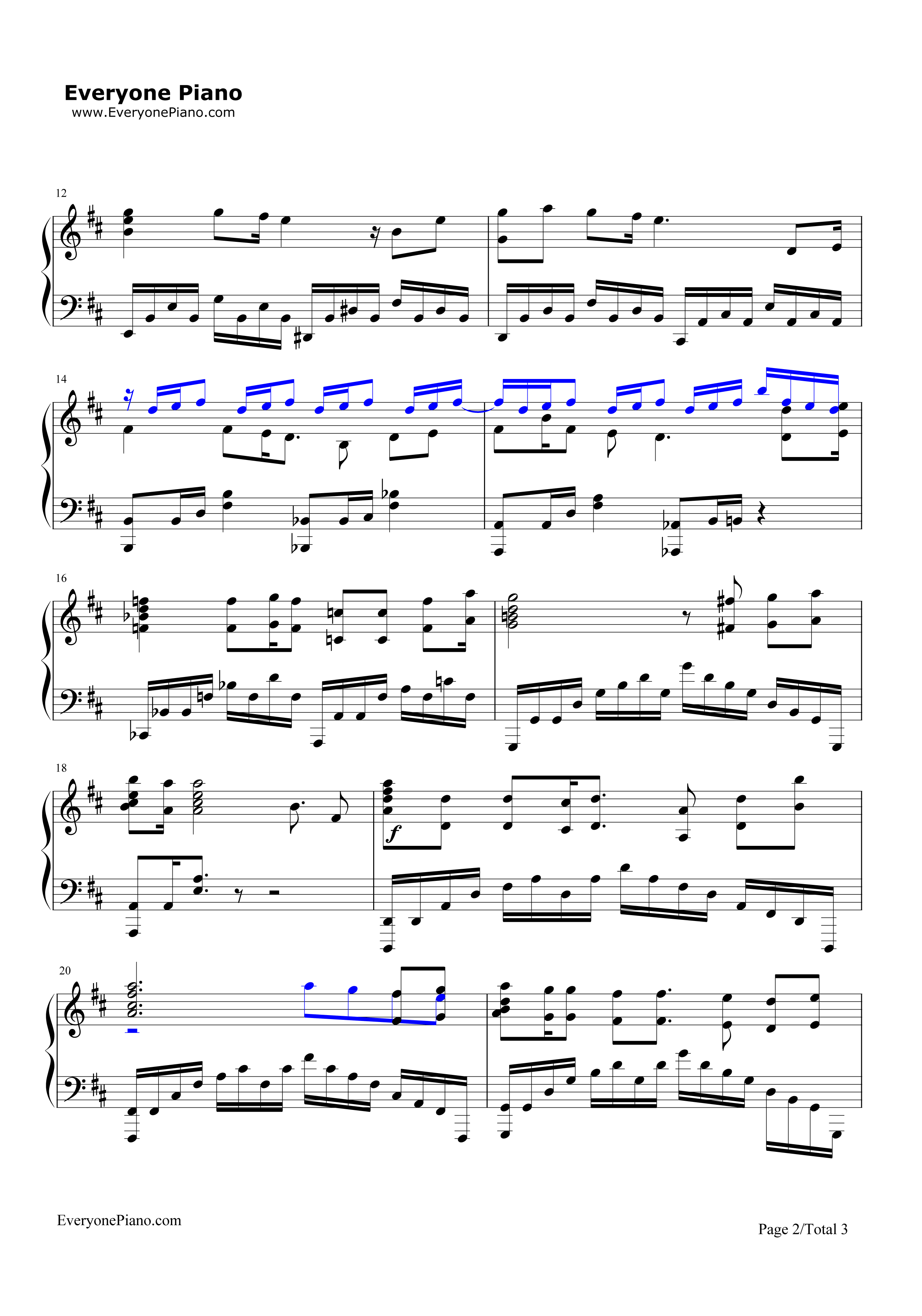 エブリデイワールド钢琴谱_早见沙织&东山奈央