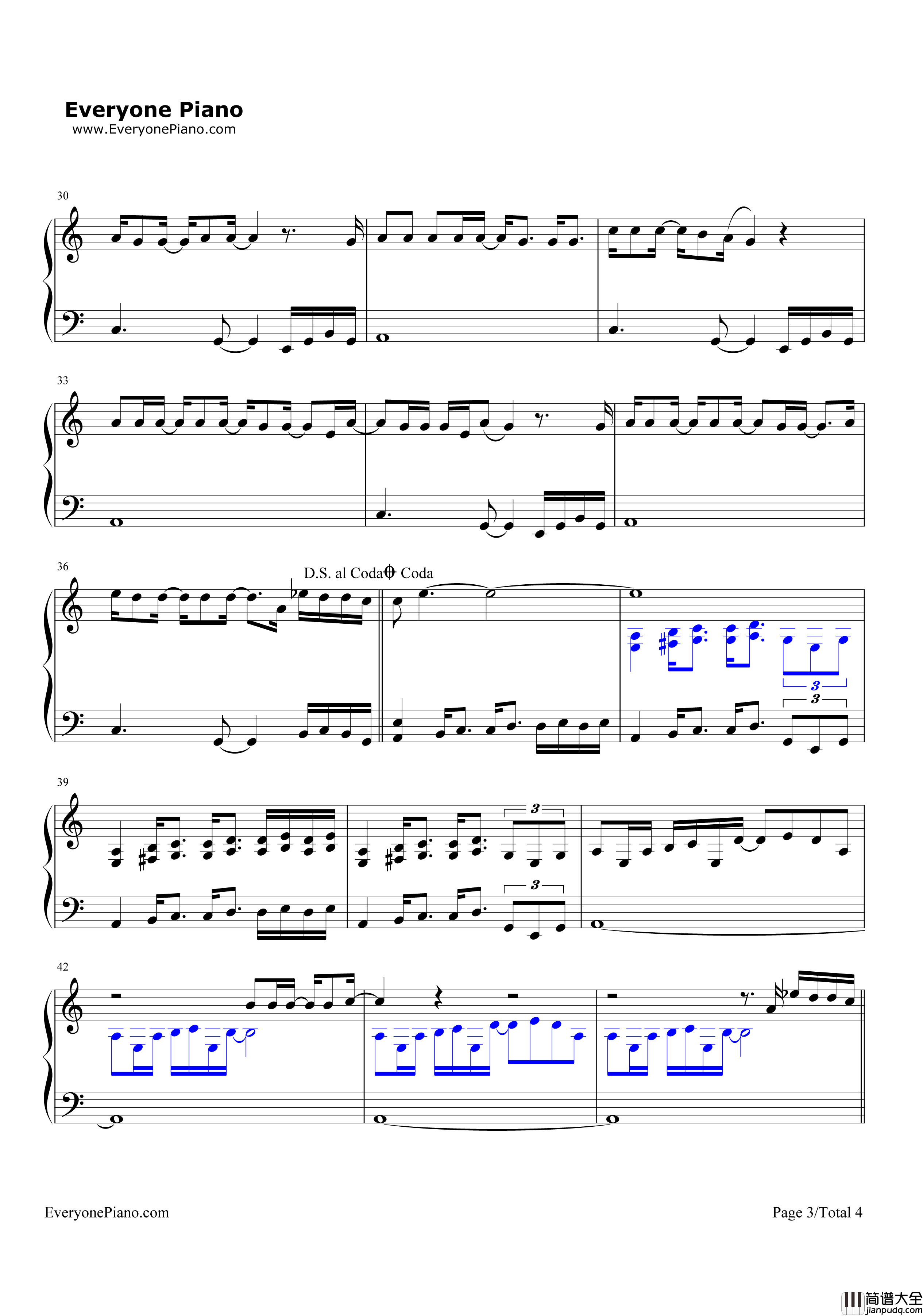 When_I'm_Gone钢琴谱_3_Doors_Down