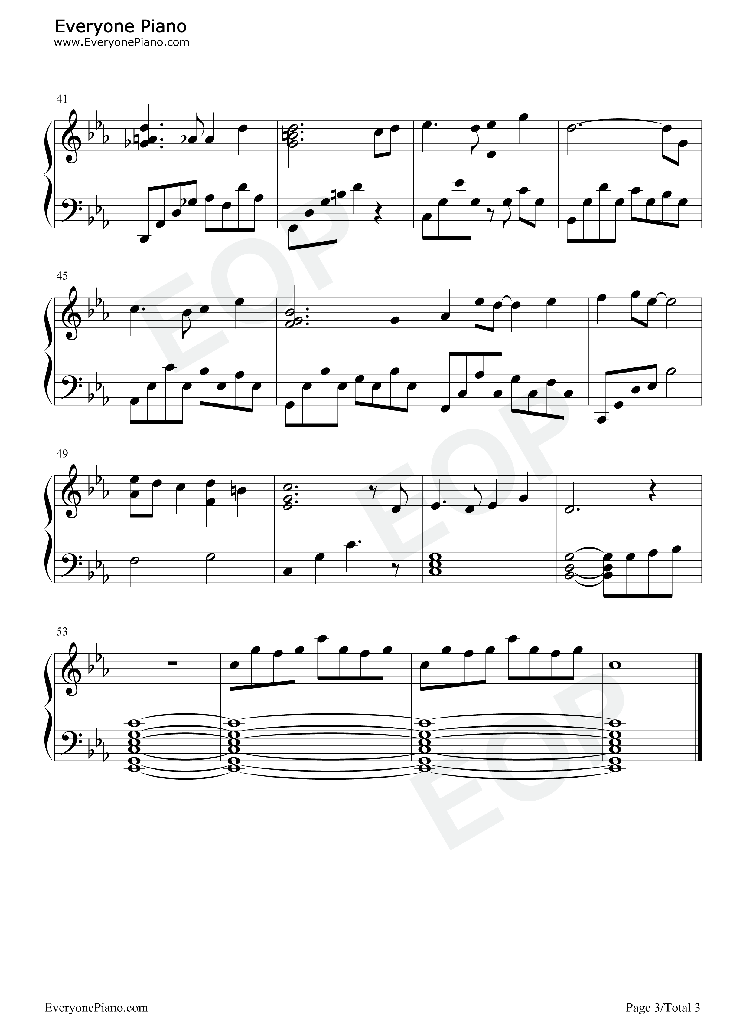 天空之城变奏版钢琴谱_久石让_宫崎骏