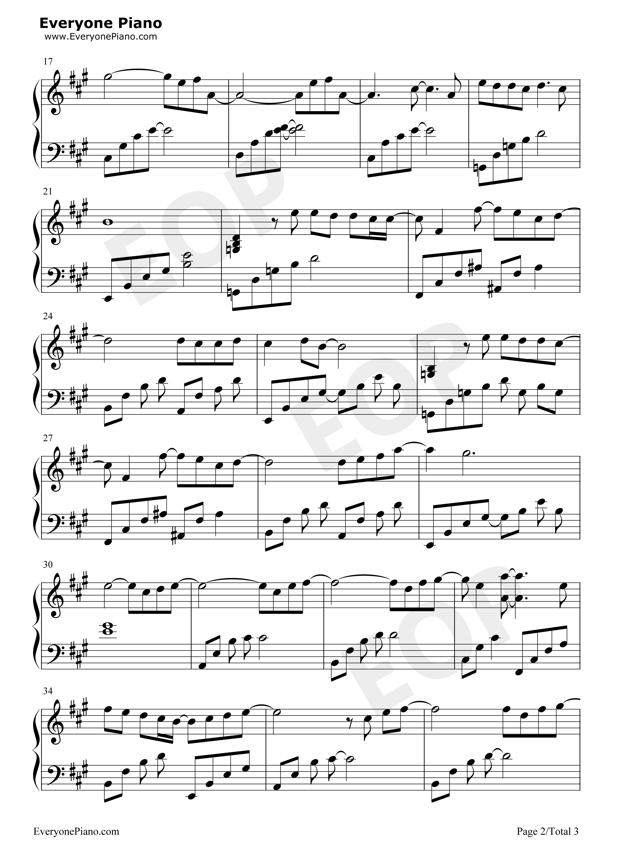 Reason(蓝色生死恋插曲)钢琴谱_徐珍英