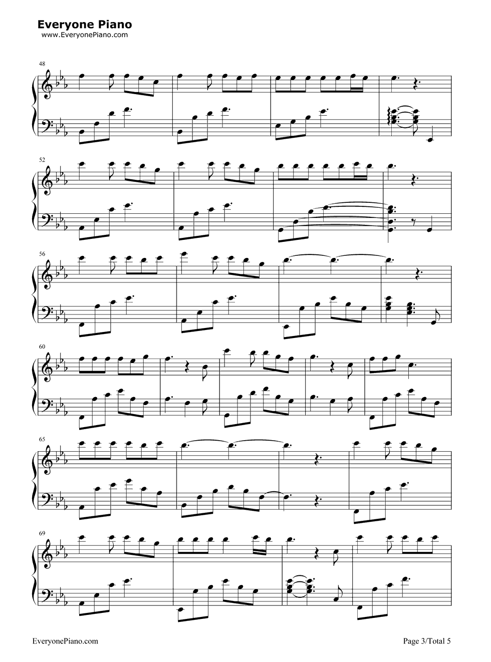 另一个自己钢琴谱_何炅