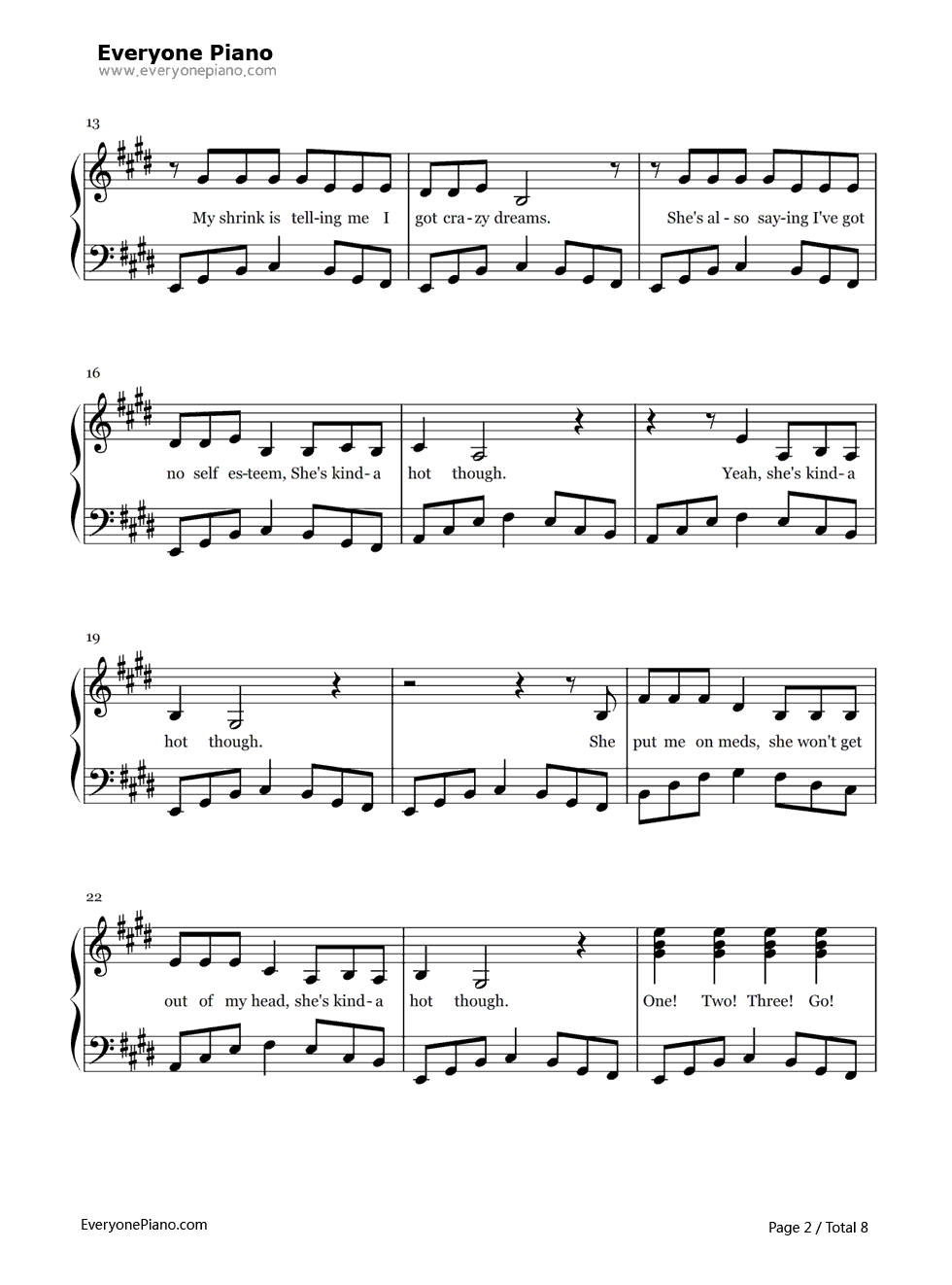 She's_Kinda_Hot钢琴谱_5_Seconds_of_Summer