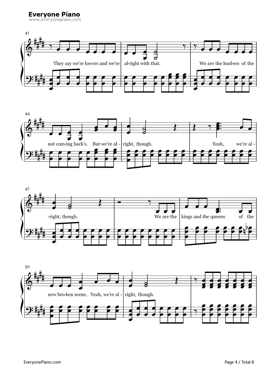 She's_Kinda_Hot钢琴谱_5_Seconds_of_Summer