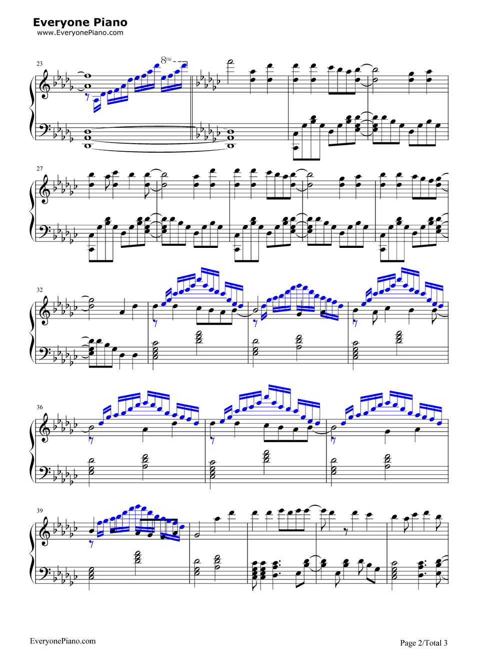 灼け落ちない翼钢琴谱_多田葵