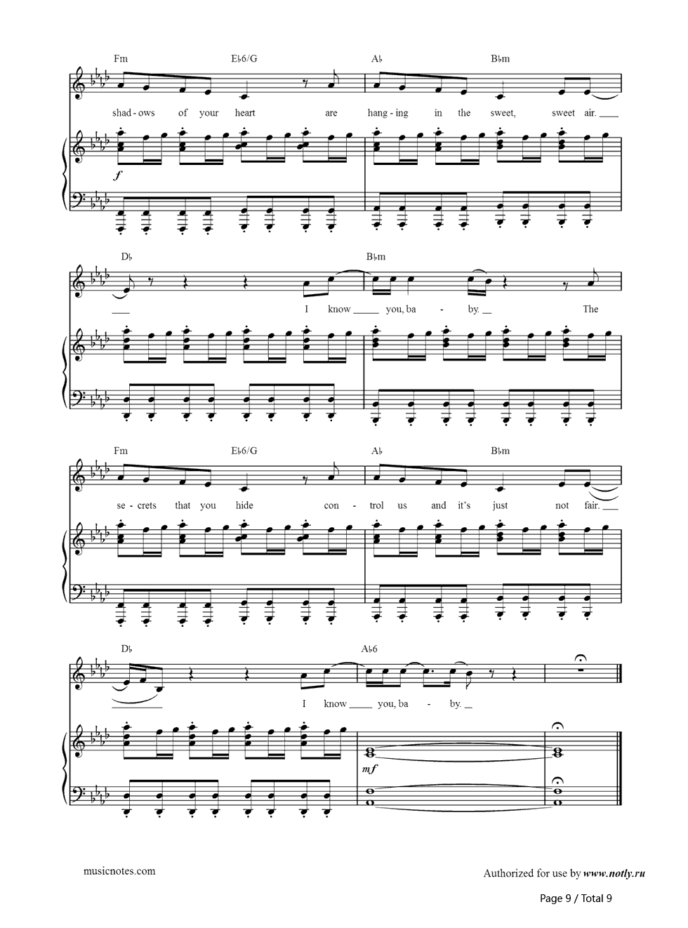 I_Know_You钢琴谱_Skylar_Grey