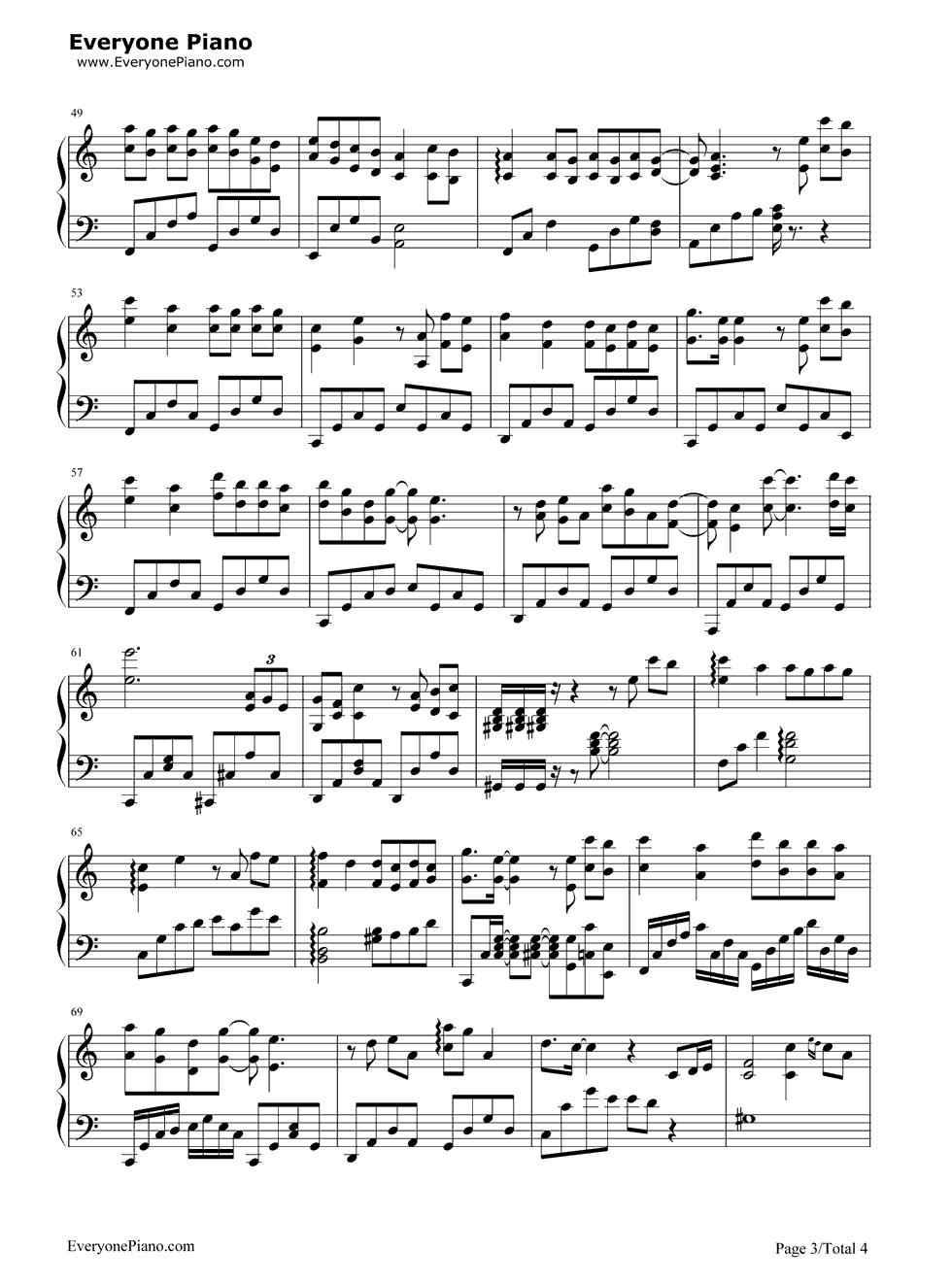 千古钢琴谱_阿兰