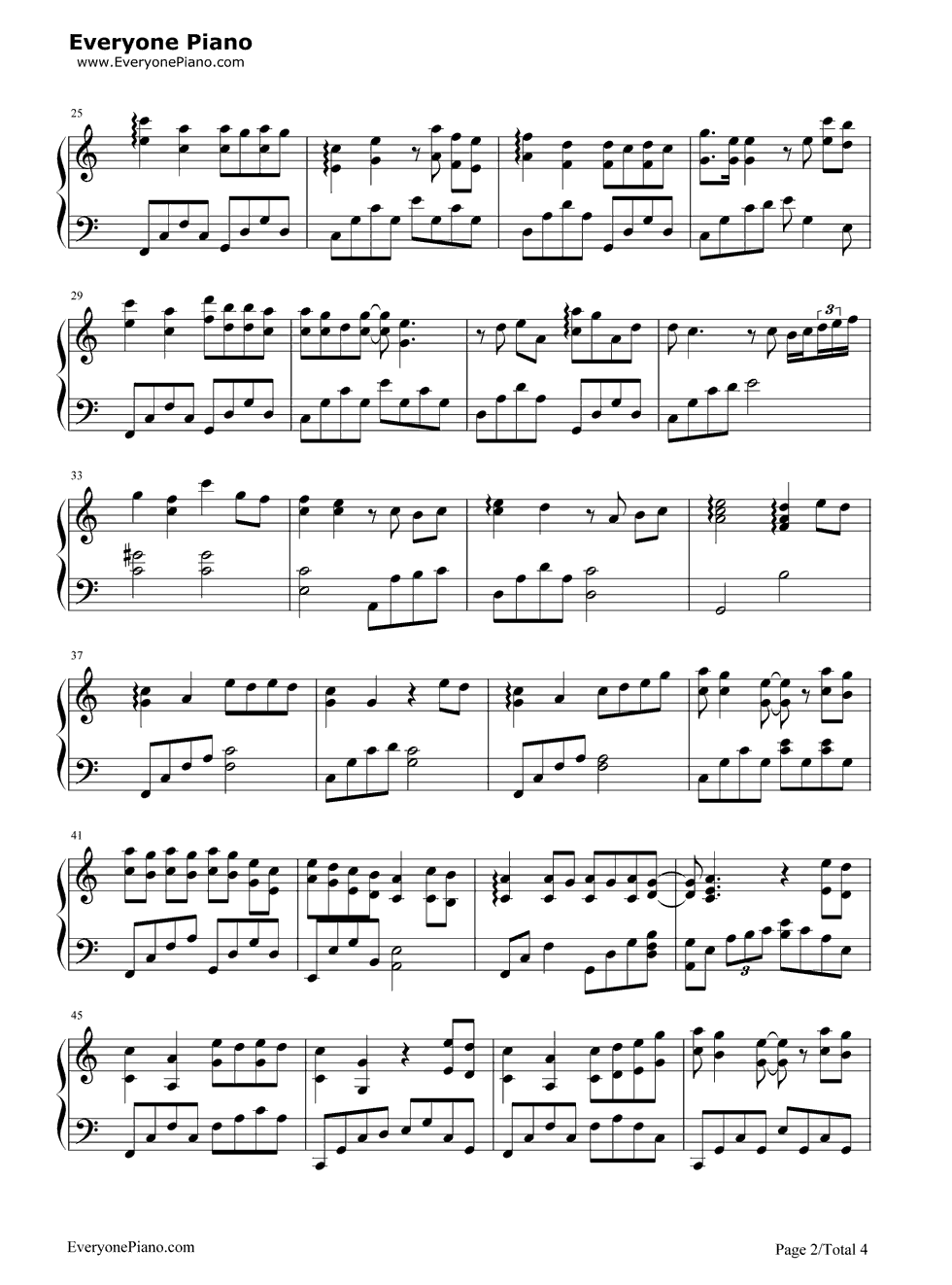 千古钢琴谱_阿兰