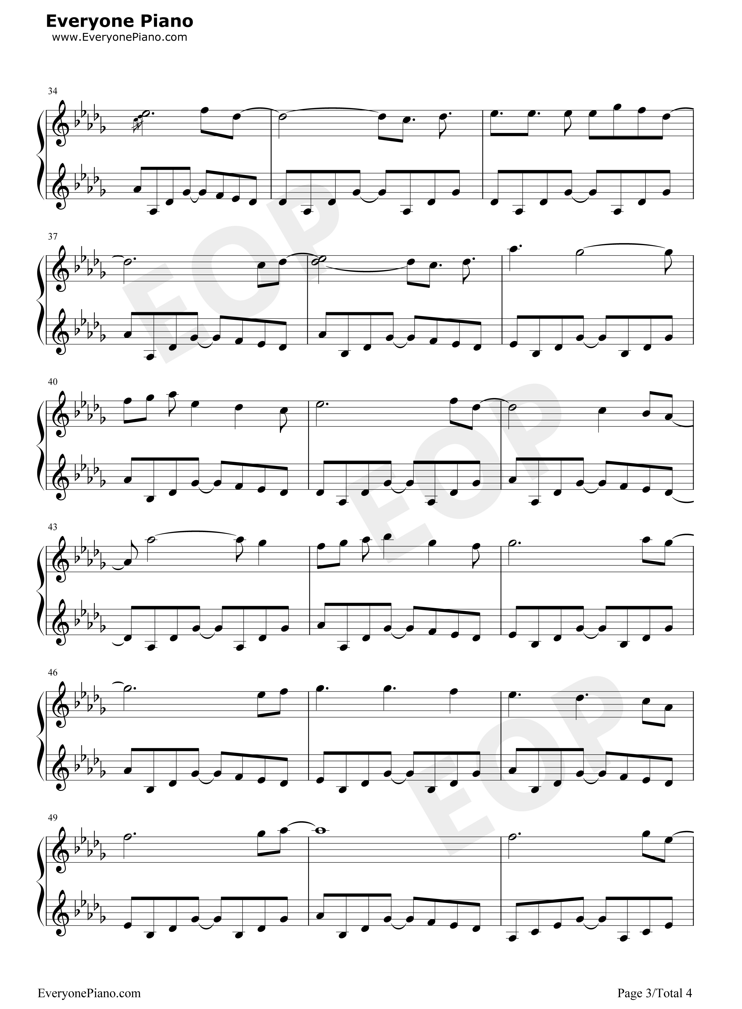 天空之城钢琴谱_Maple_Story