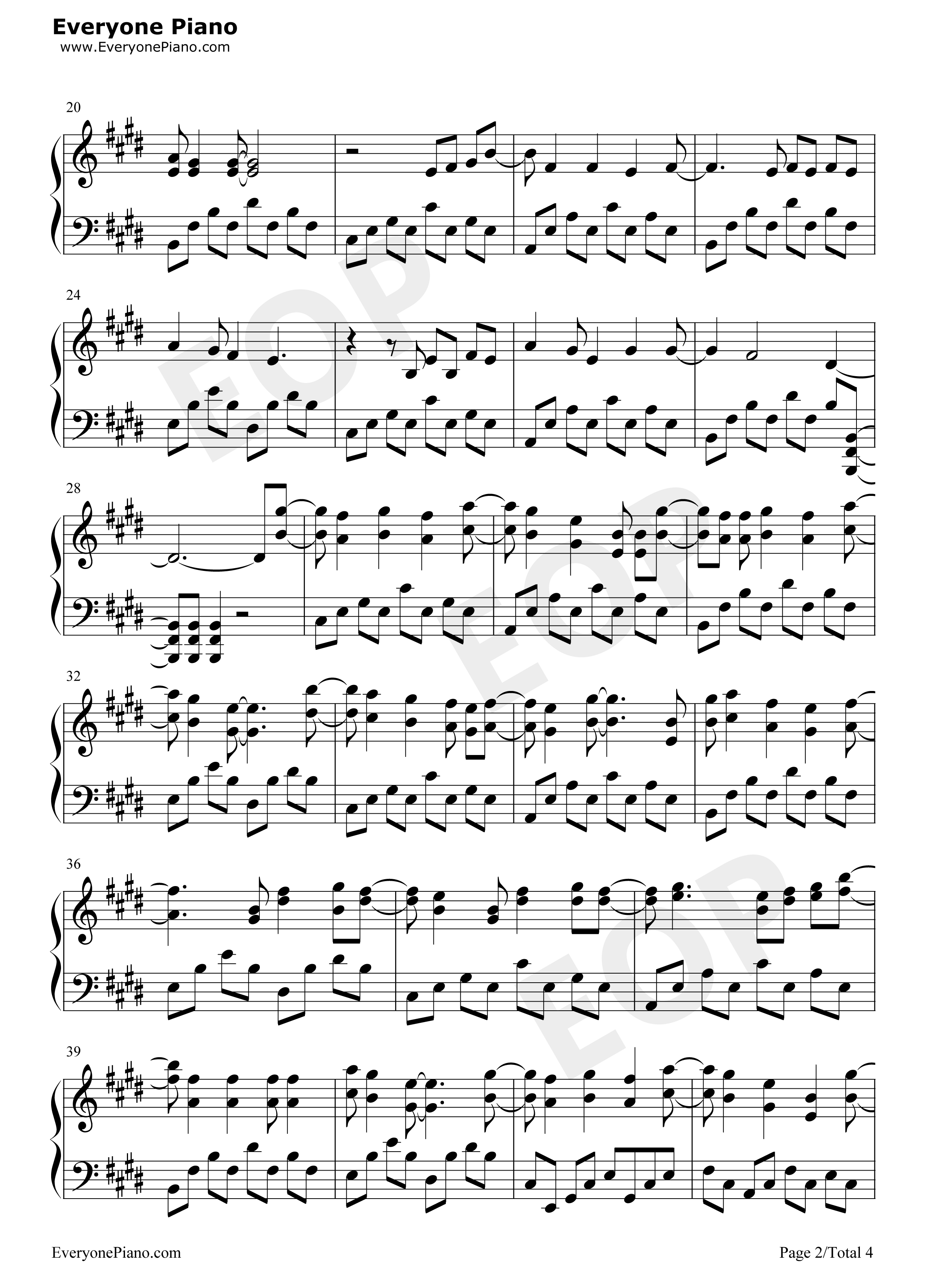 In_My_World钢琴谱_ROOKiEZ_is_PUNK'D