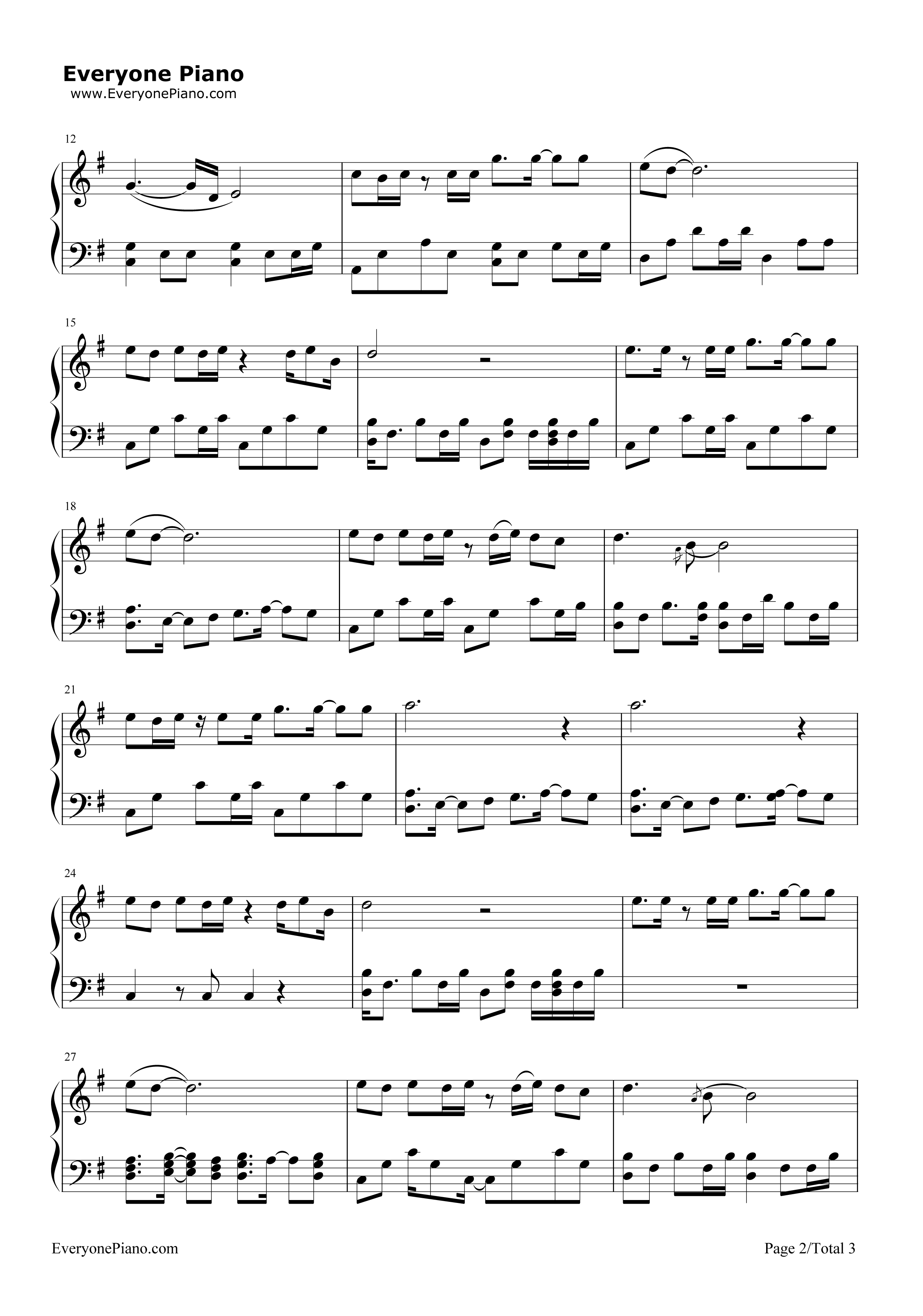 千万次的问钢琴谱_刘欢