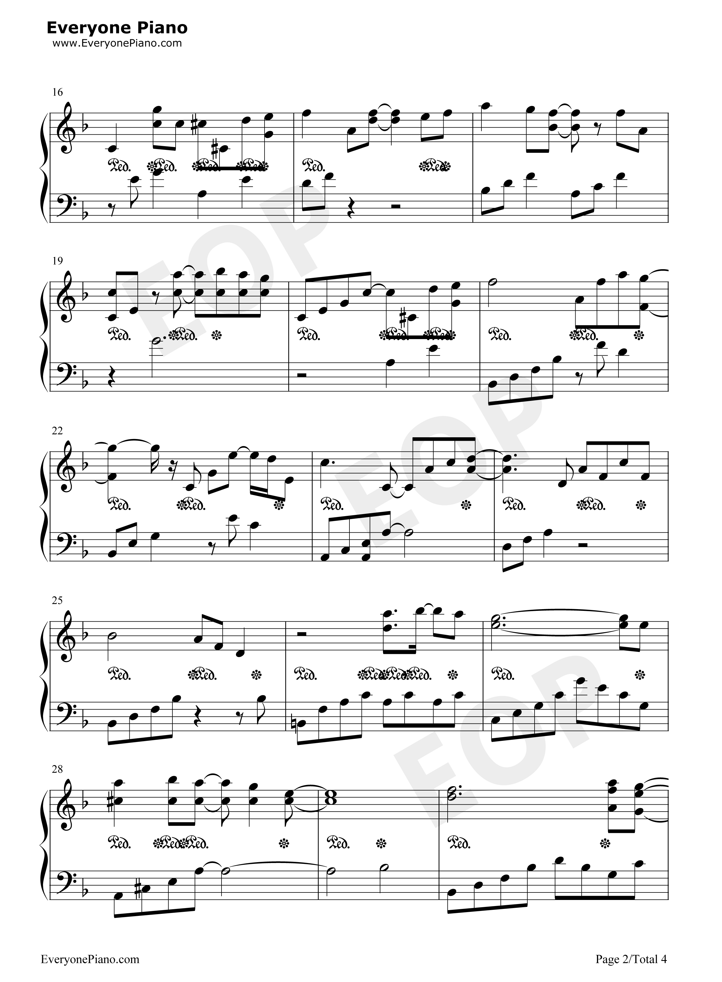 永恒的雪钢琴谱_Changin’My_Life