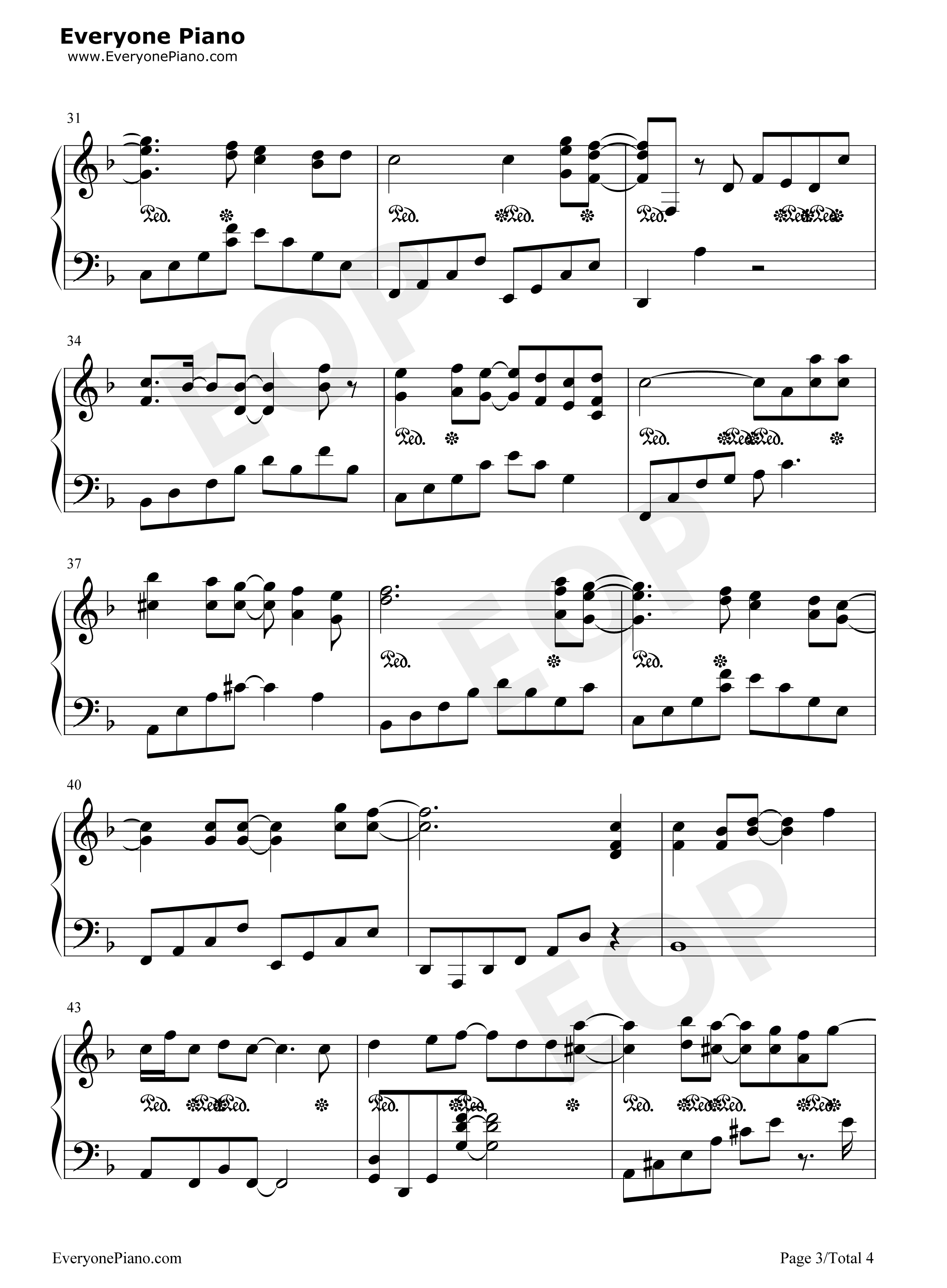 永恒的雪钢琴谱_Changin’My_Life