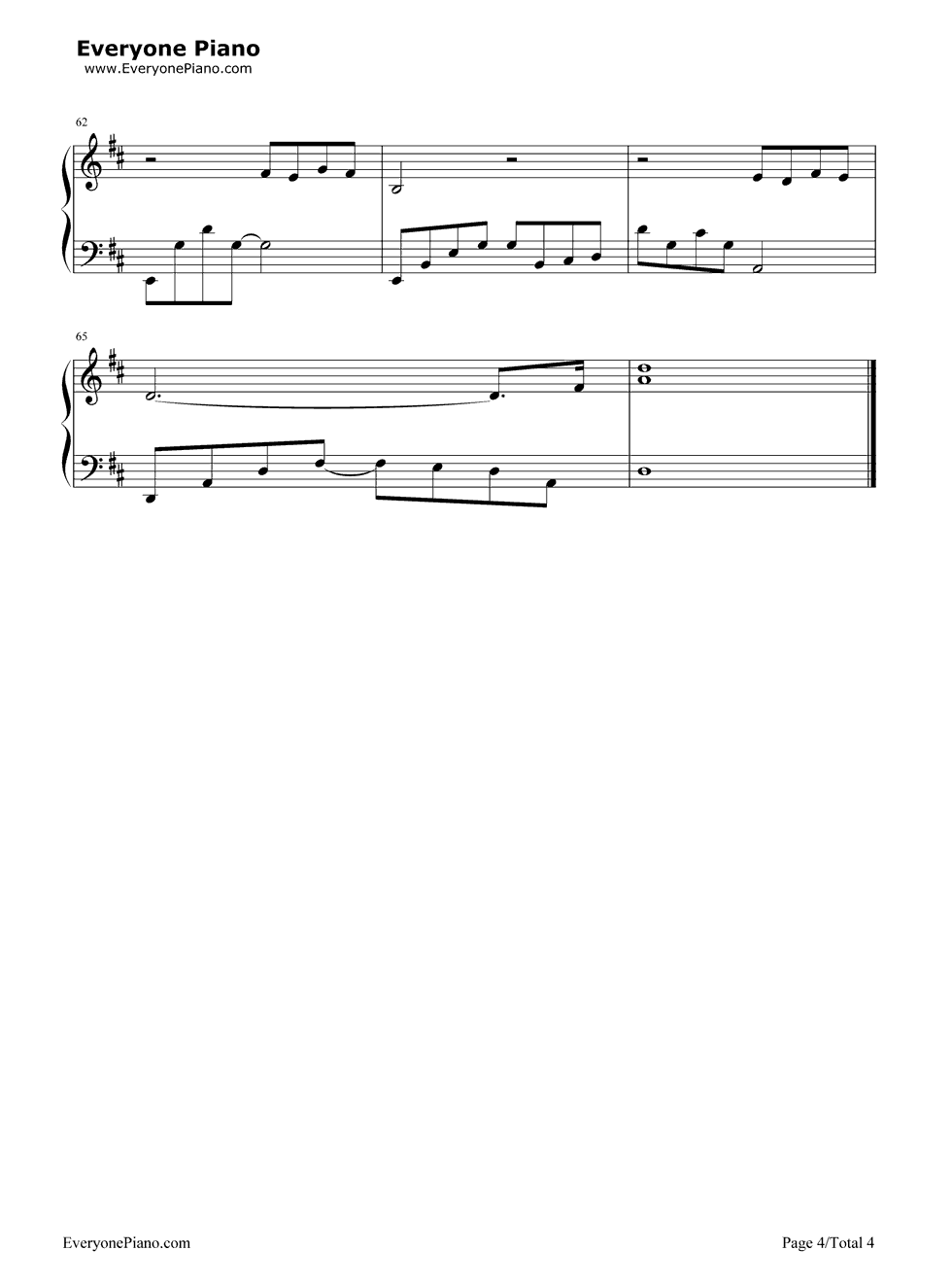 爱的讴歌钢琴谱_石英銀_柳原