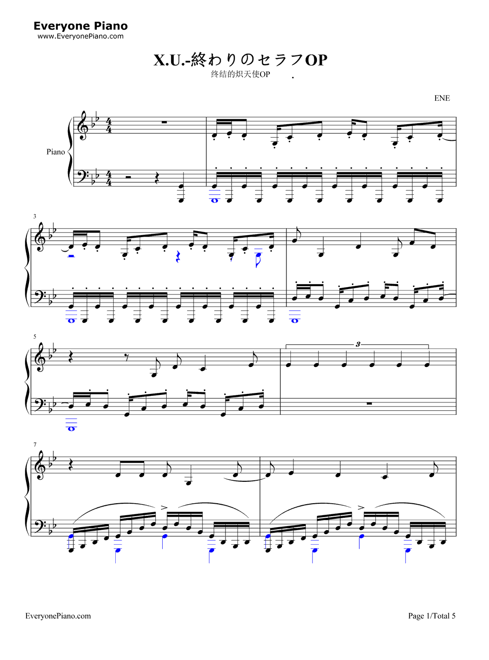 X.U.钢琴谱_SawanoHiroyuki[nZk]