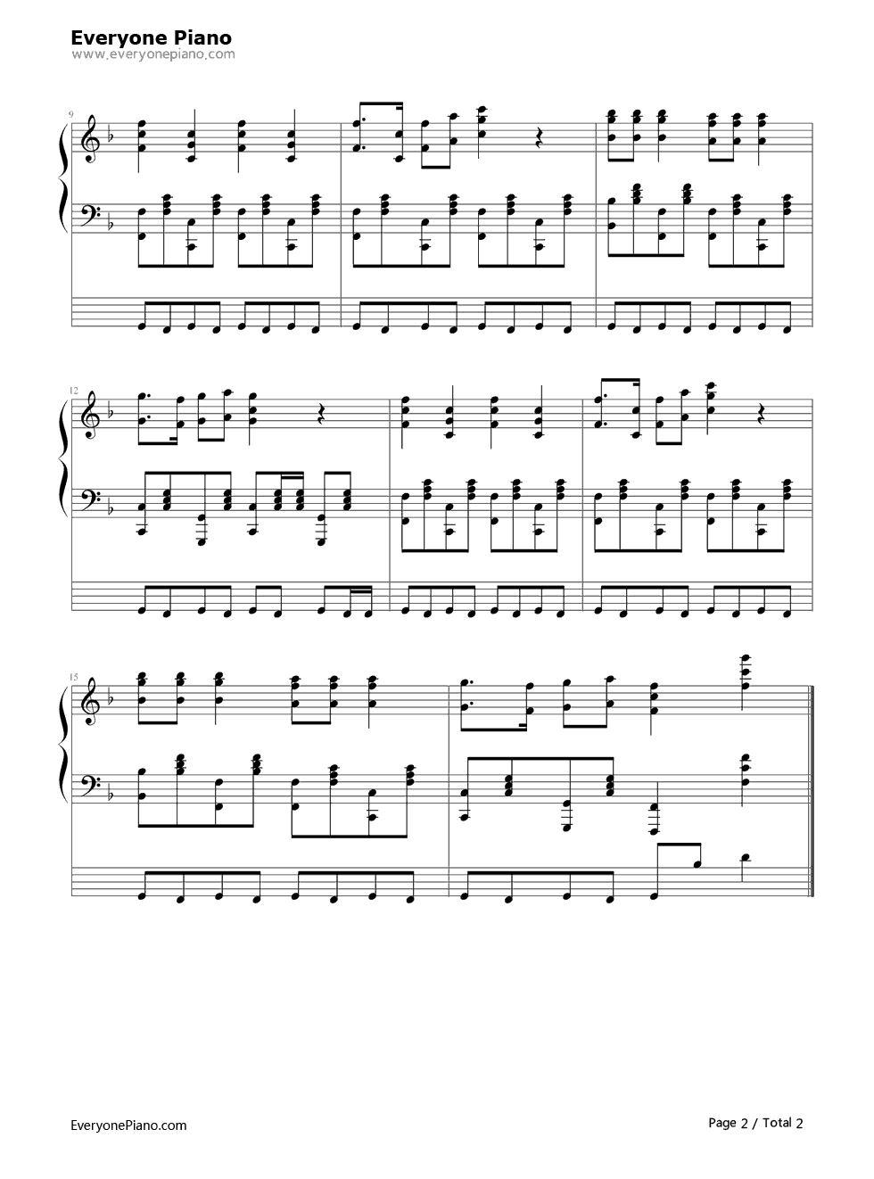 啦啦歌钢琴谱_快乐家族