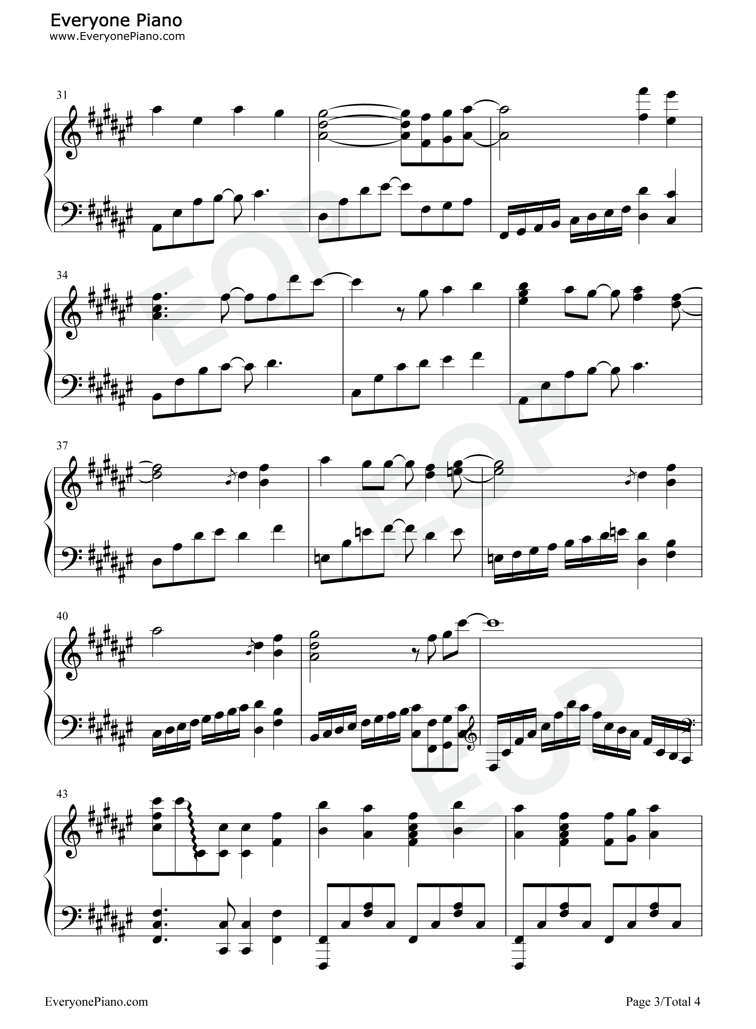 君色シグナル钢琴谱_春奈露娜