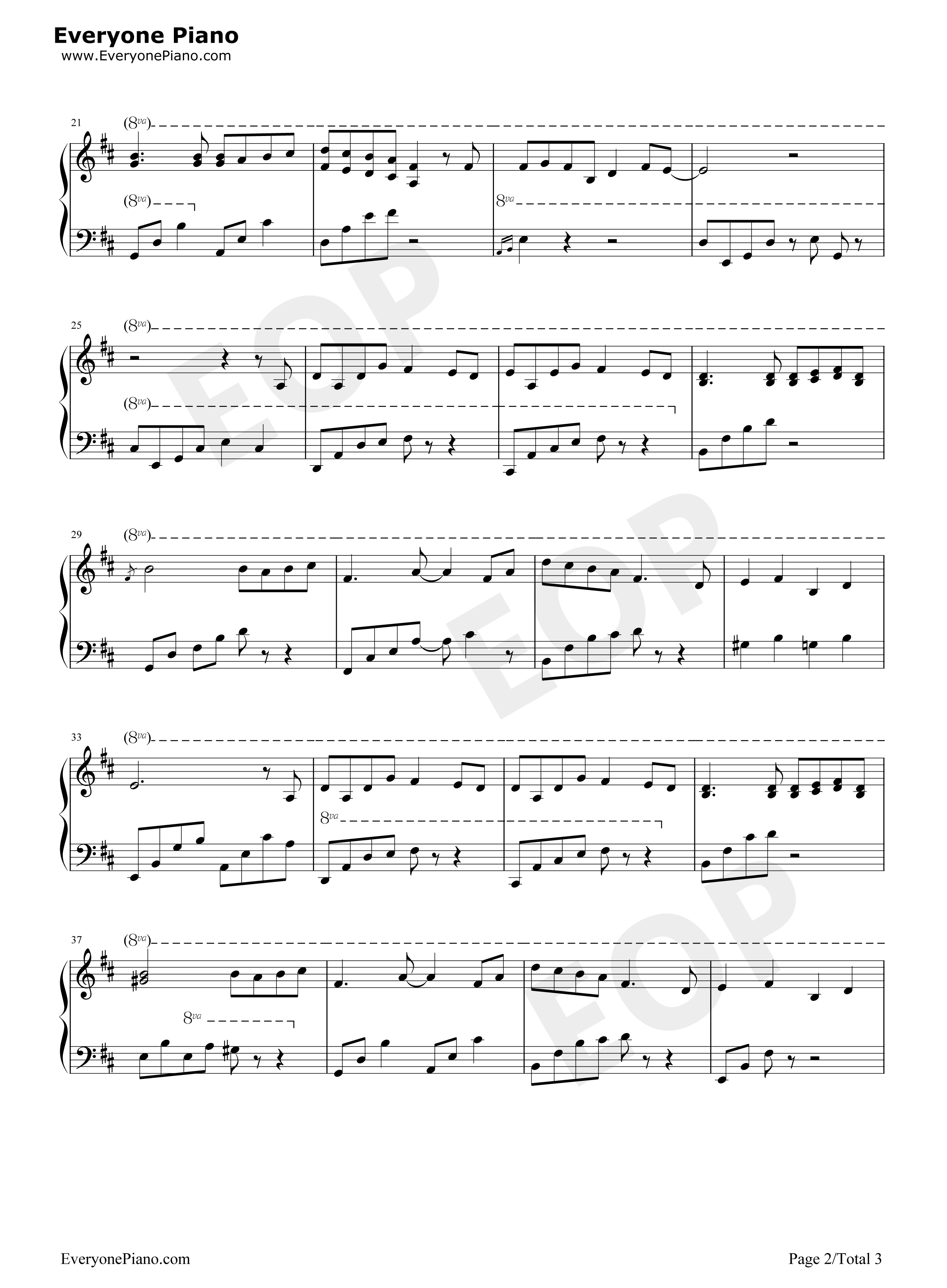 言叶にできない想い钢琴谱_Leaf