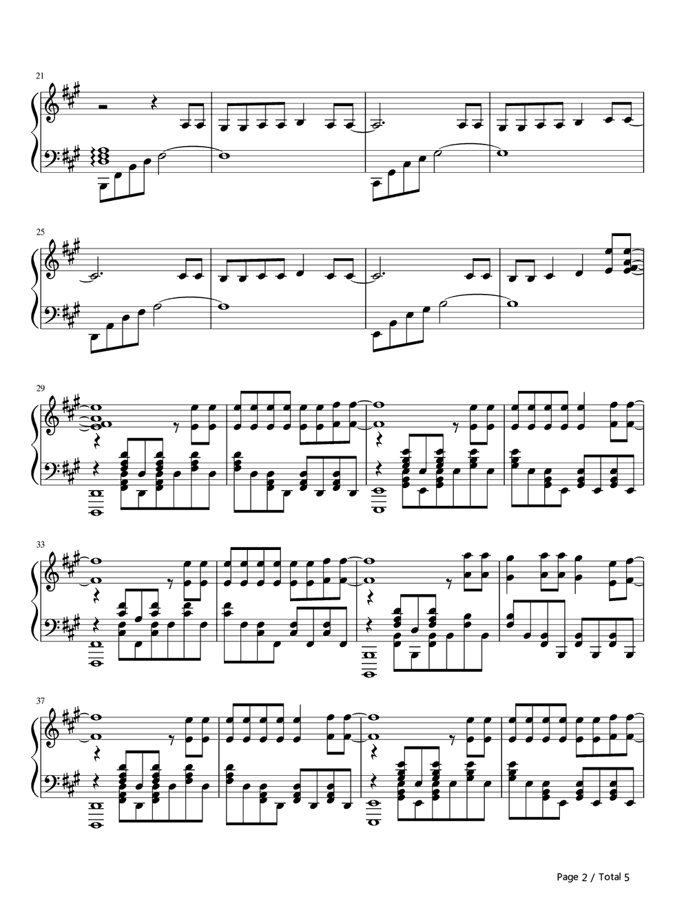 スピードと摩擦钢琴谱_amazarashi