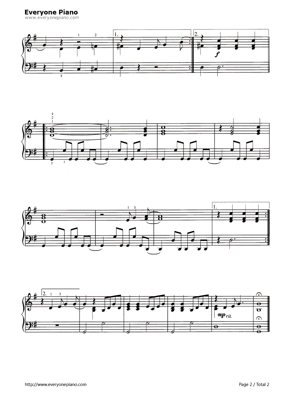 快乐日子钢琴谱_未知