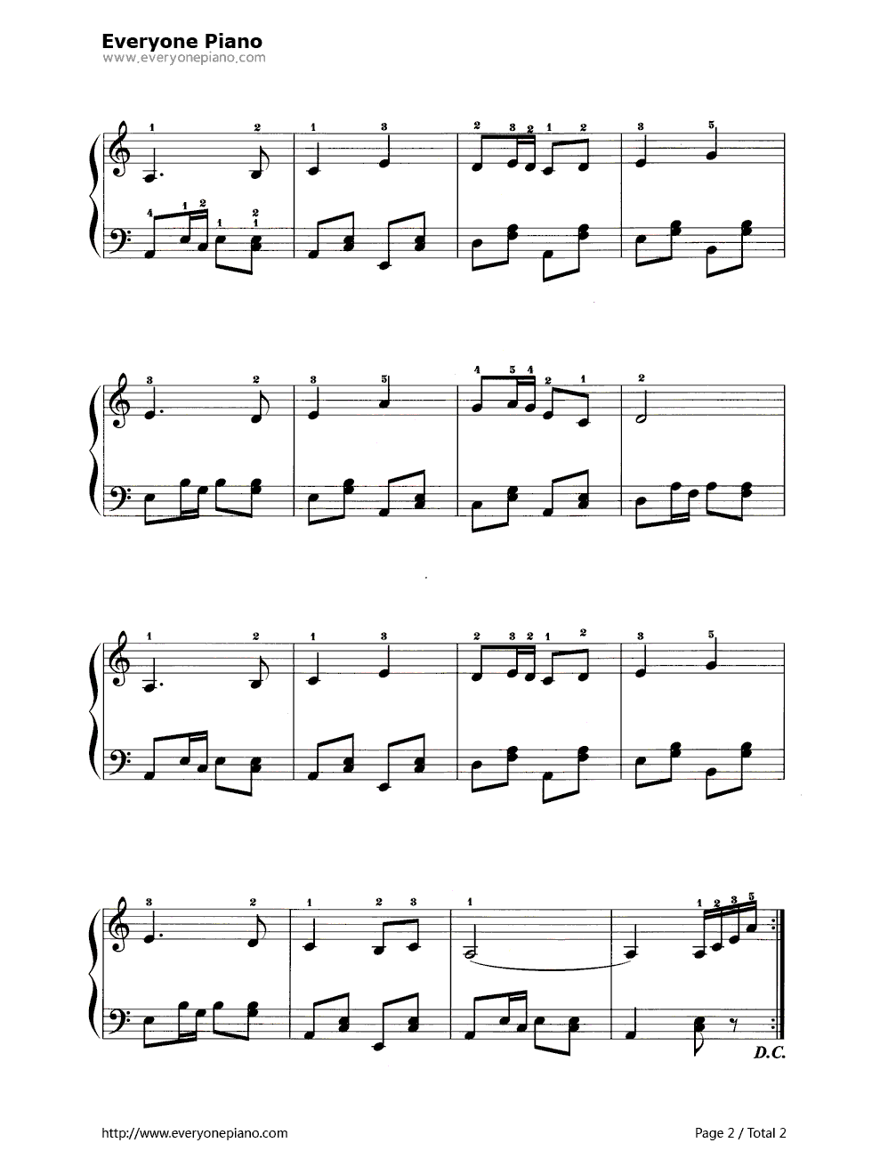 假日舞曲钢琴谱_未知