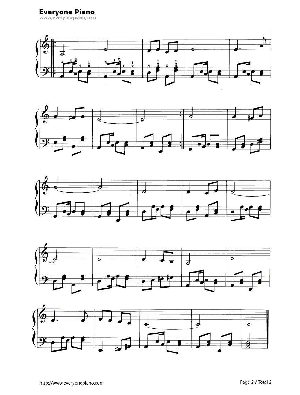 俄尔嘎兹钢琴谱_未知