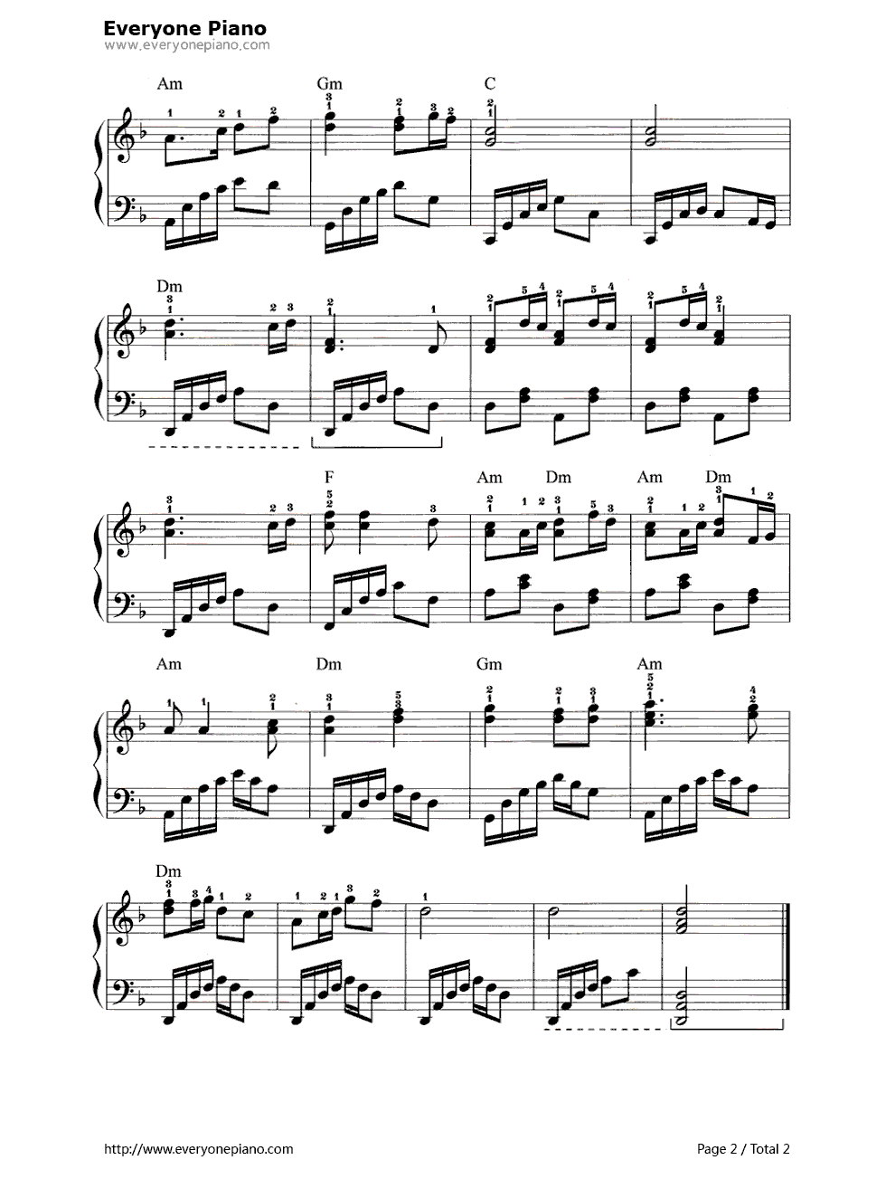 草原的阳光钢琴谱_未知