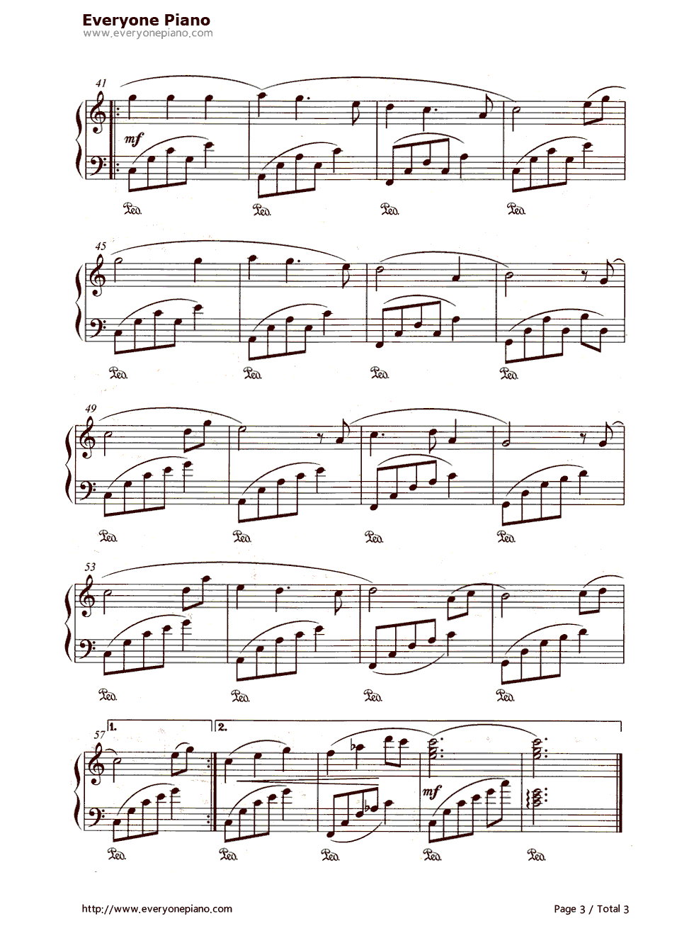 其实你不懂我的心五线谱、简谱对应版钢琴谱_童安格