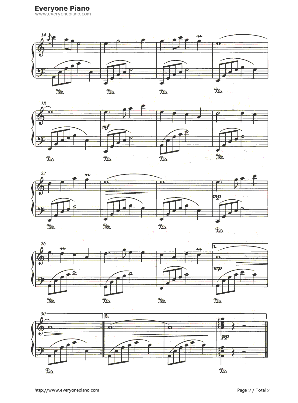 敖包相会钢琴谱_刀郎