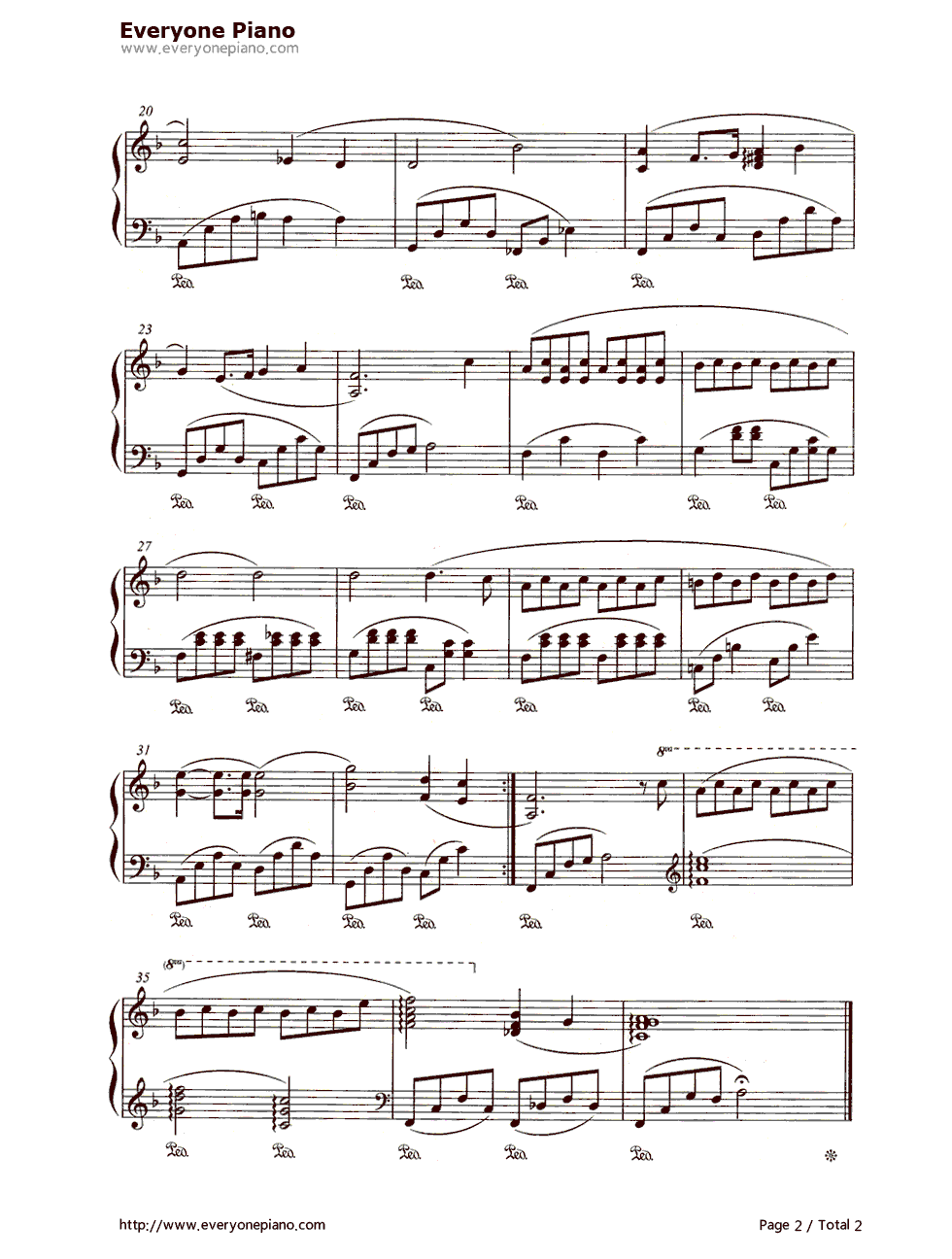 飞越彩虹钢琴谱_未知