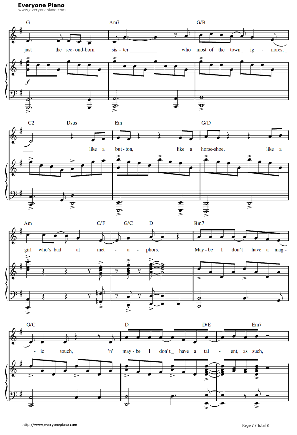 More_Than_Just_the_Spare钢琴谱_Kristen_Anderson_Lopez_&_Robert_Lopez