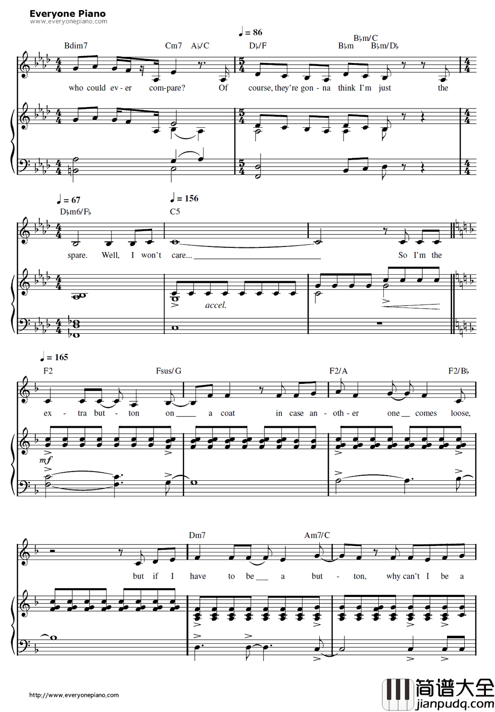 More_Than_Just_the_Spare钢琴谱_Kristen_Anderson_Lopez_&_Robert_Lopez