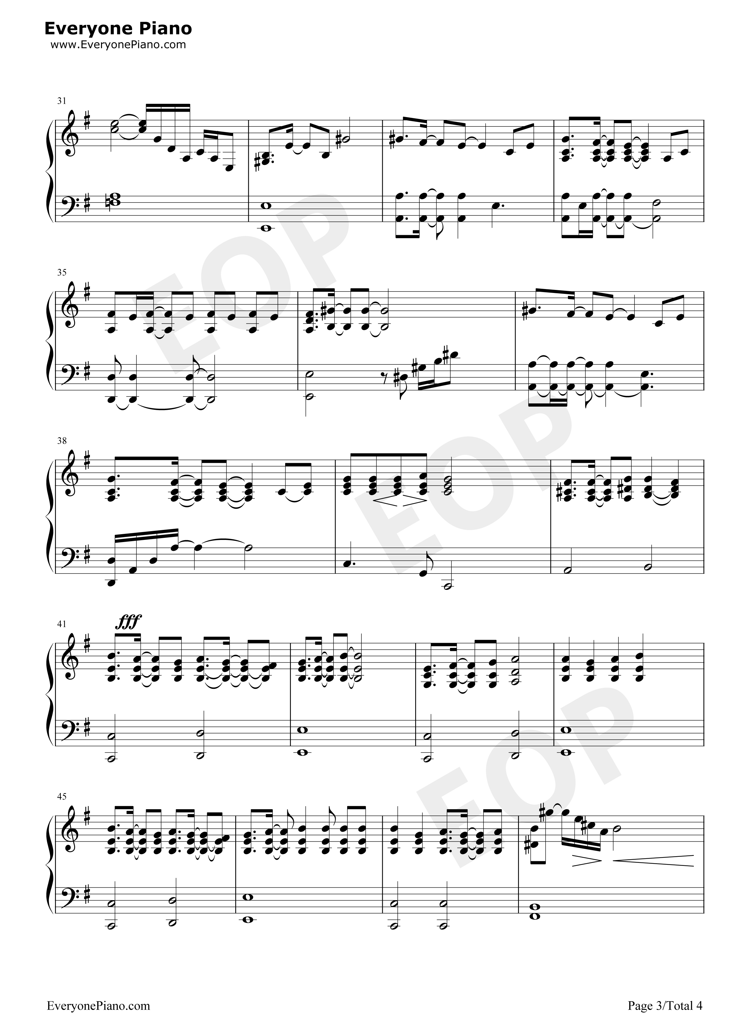 _for_real_（生者的赞歌）伴奏钢琴谱_徳山秀典