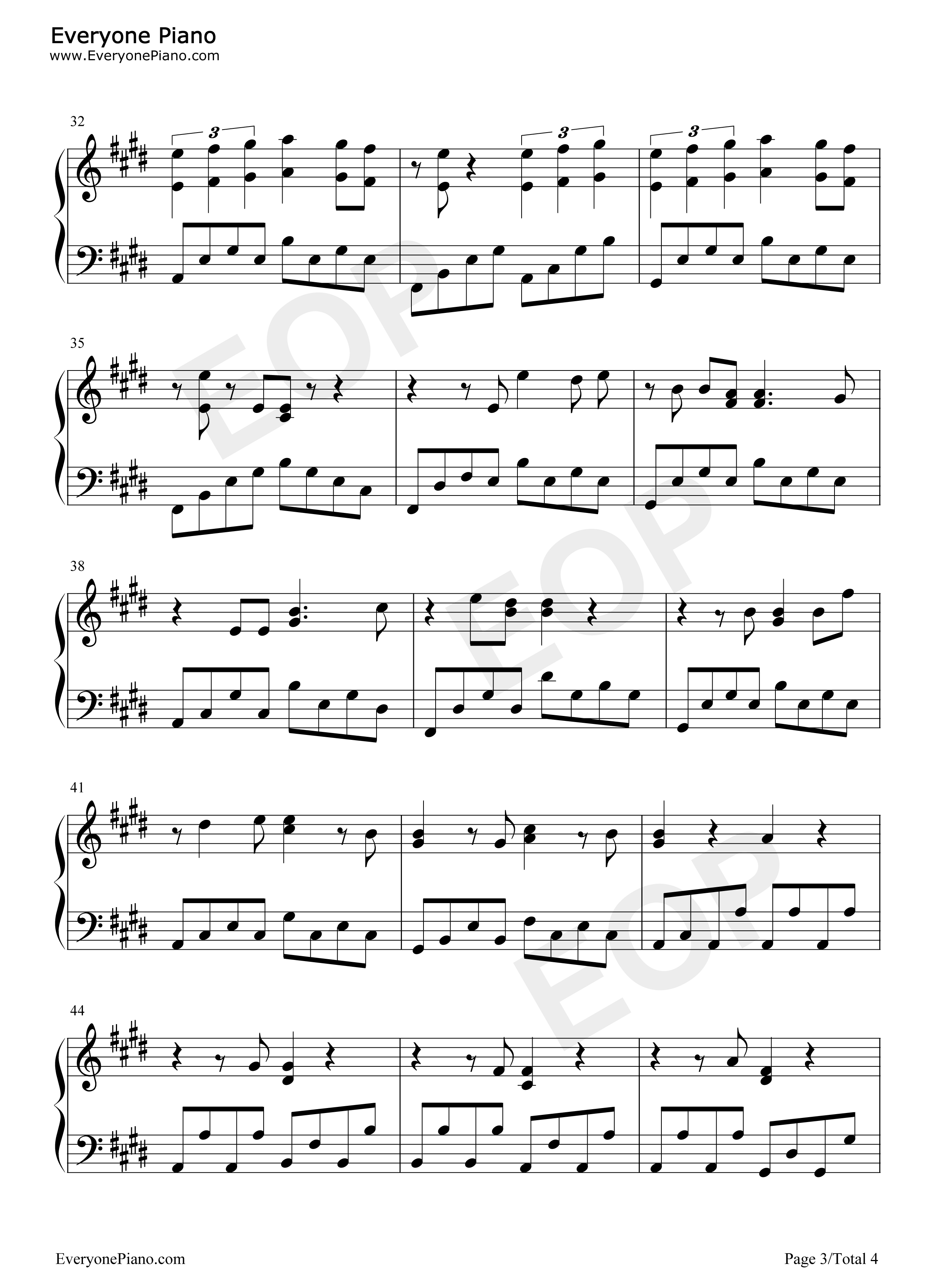 青い栞钢琴谱_Galileo_Galilei