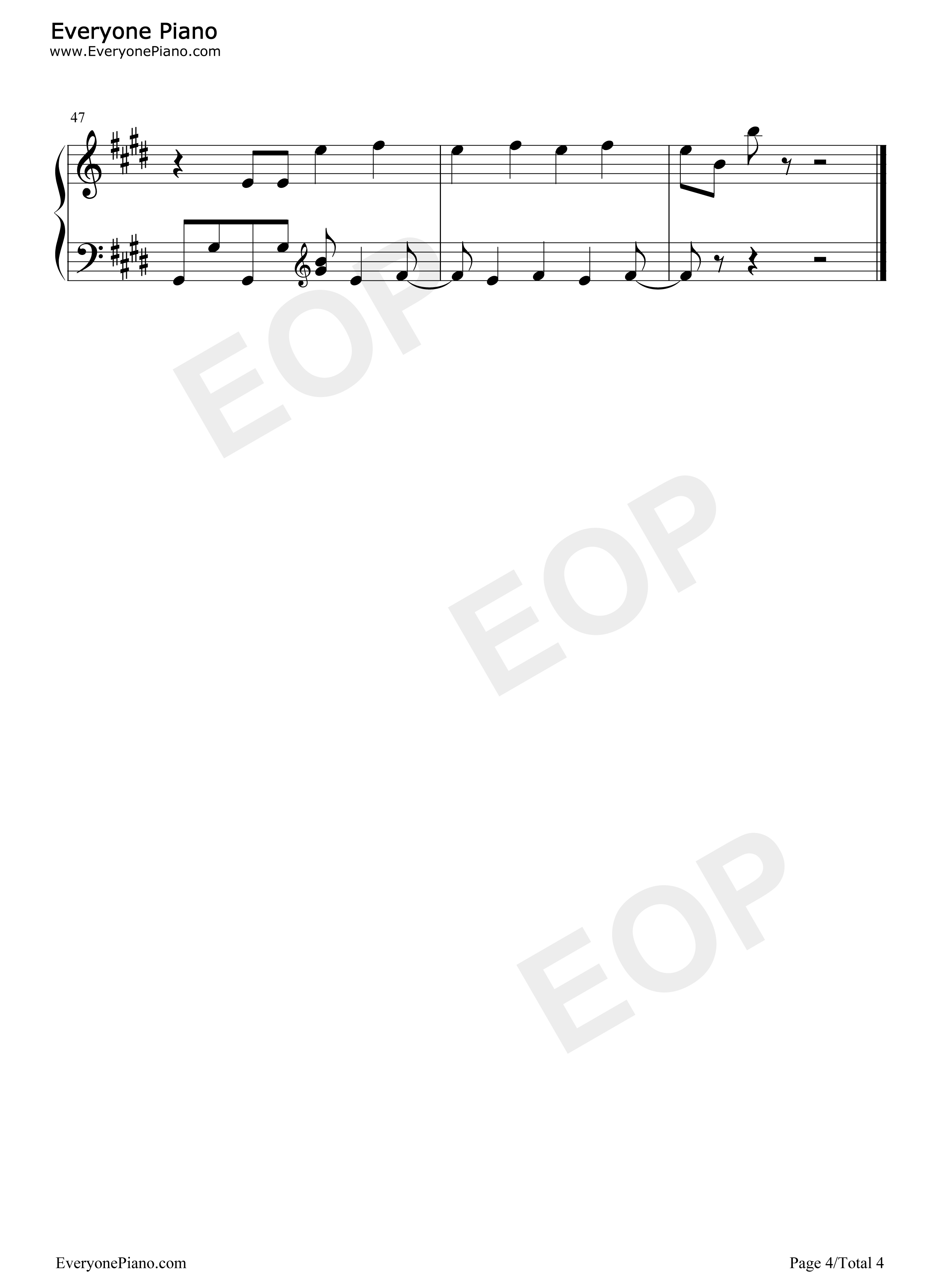 青い栞钢琴谱_Galileo_Galilei