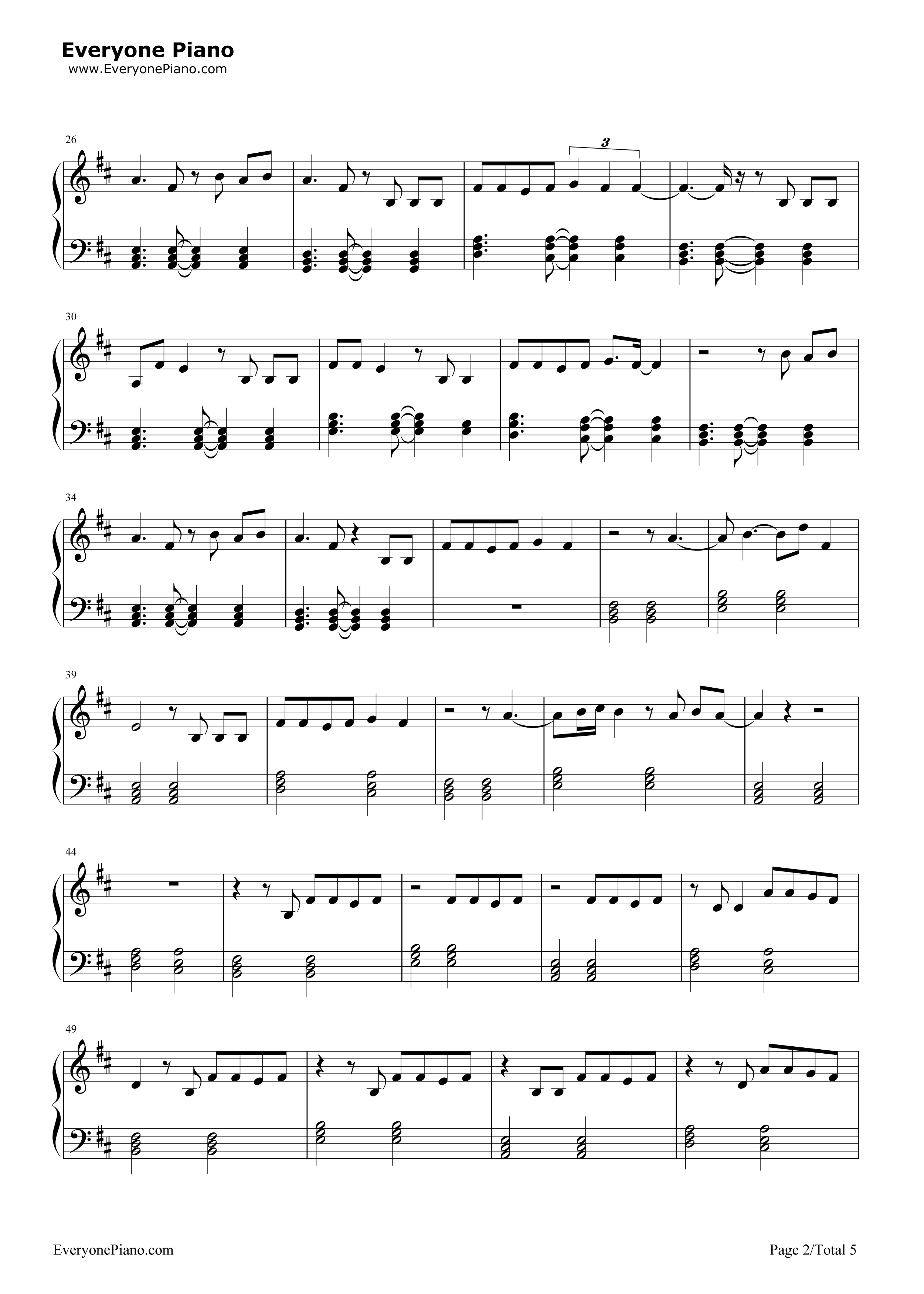 Can't_Remember_to_Forget_You钢琴谱_Shakira_&_Rihanna