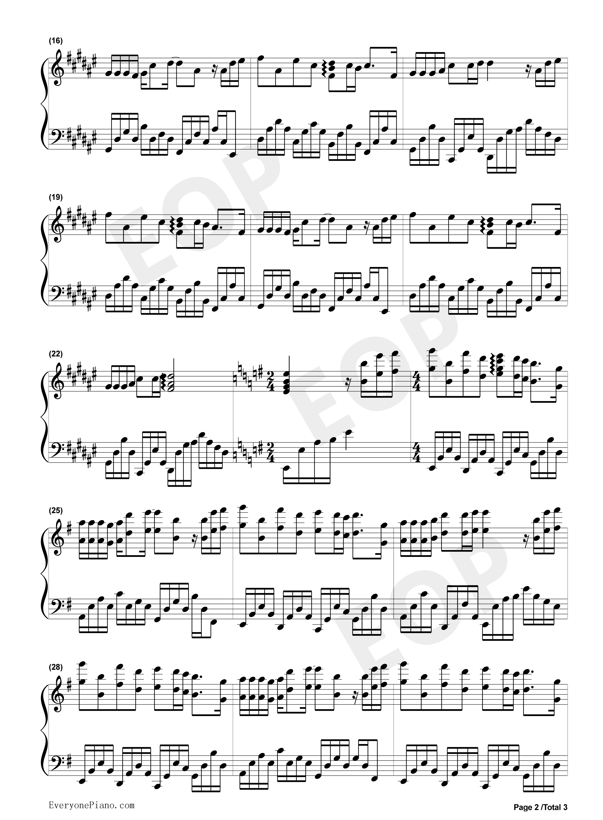 逍遥钢琴谱_霍建华