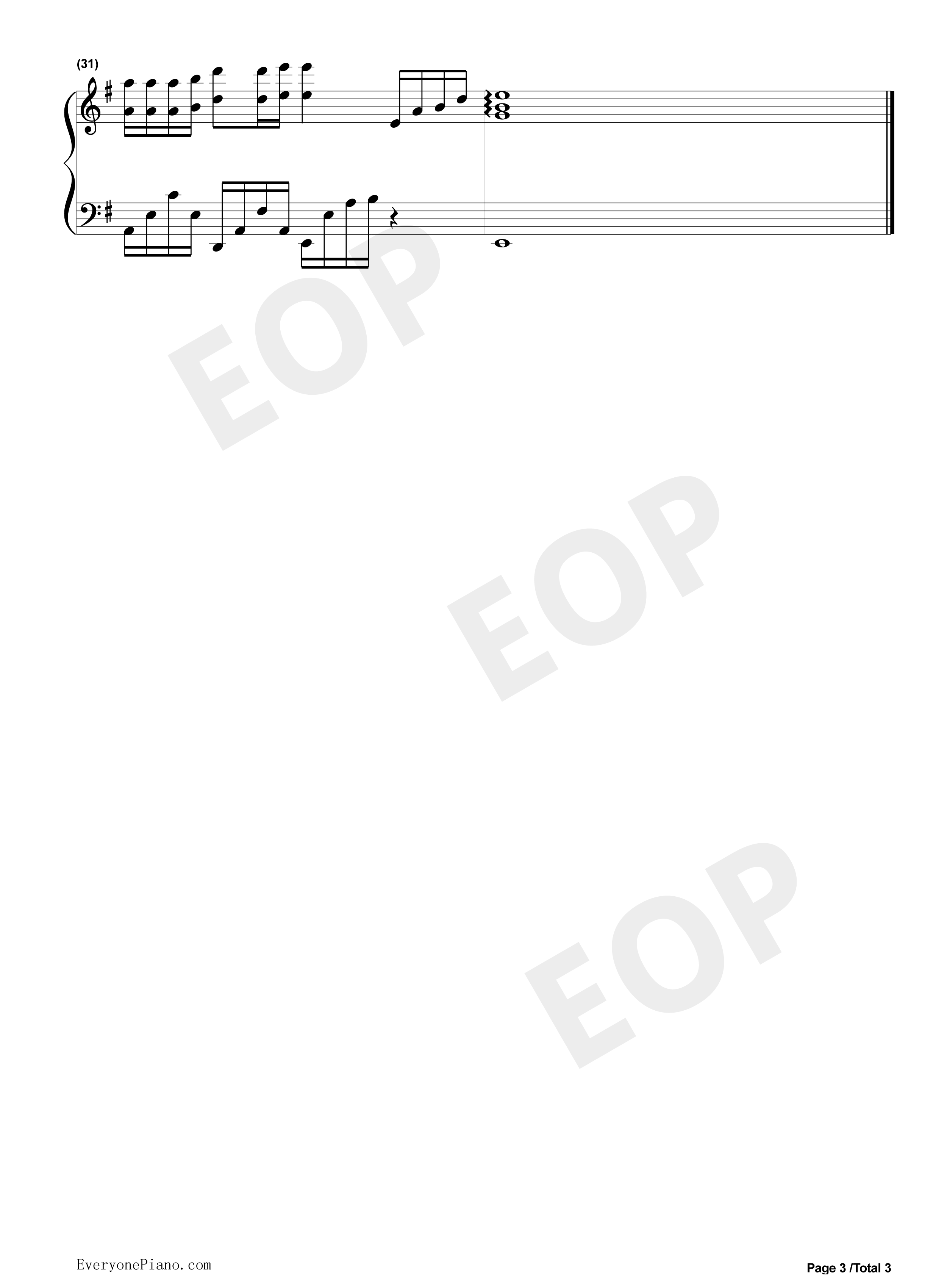 逍遥钢琴谱_霍建华