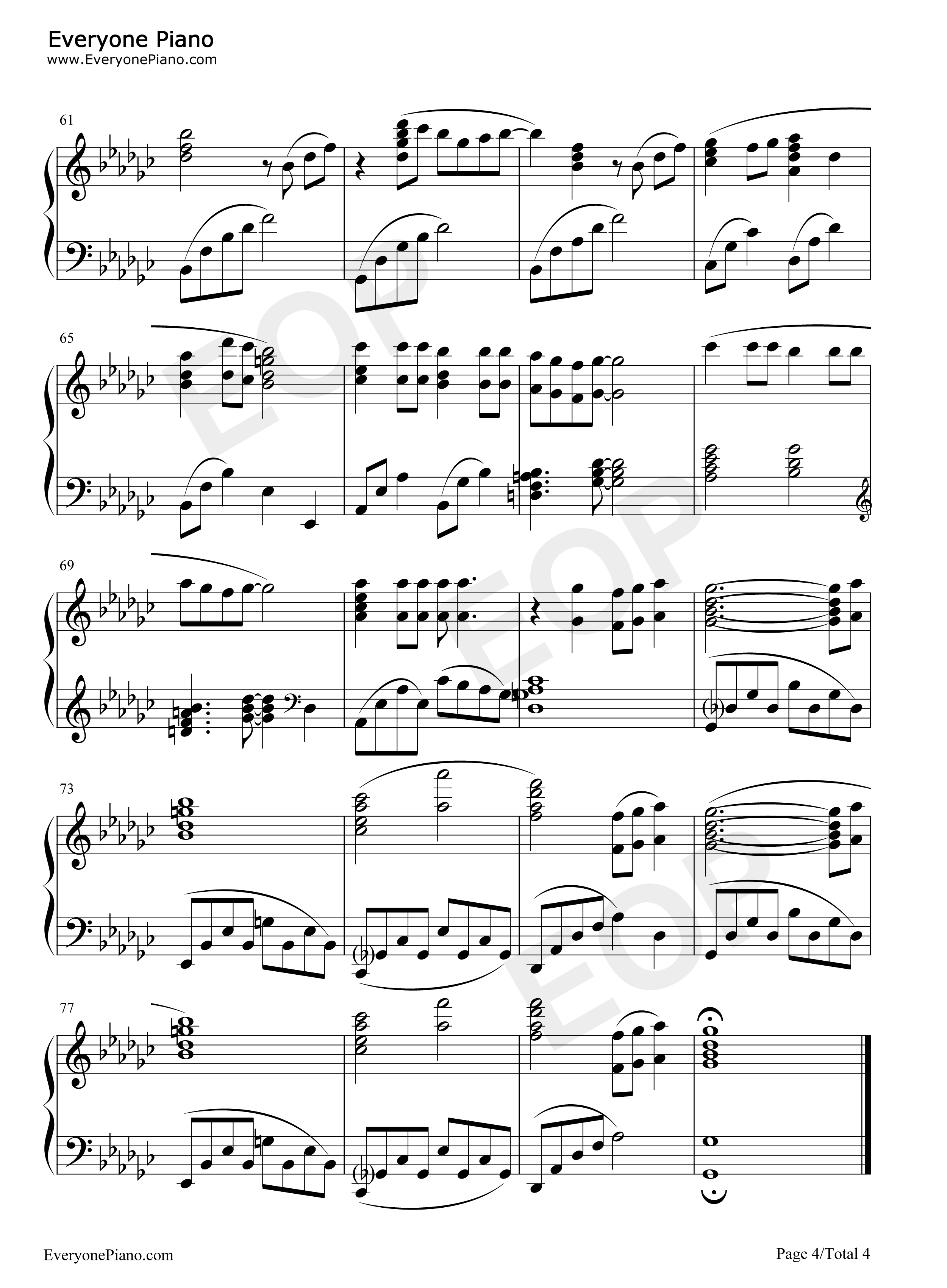 幸せな结末钢琴谱_大滝咏一