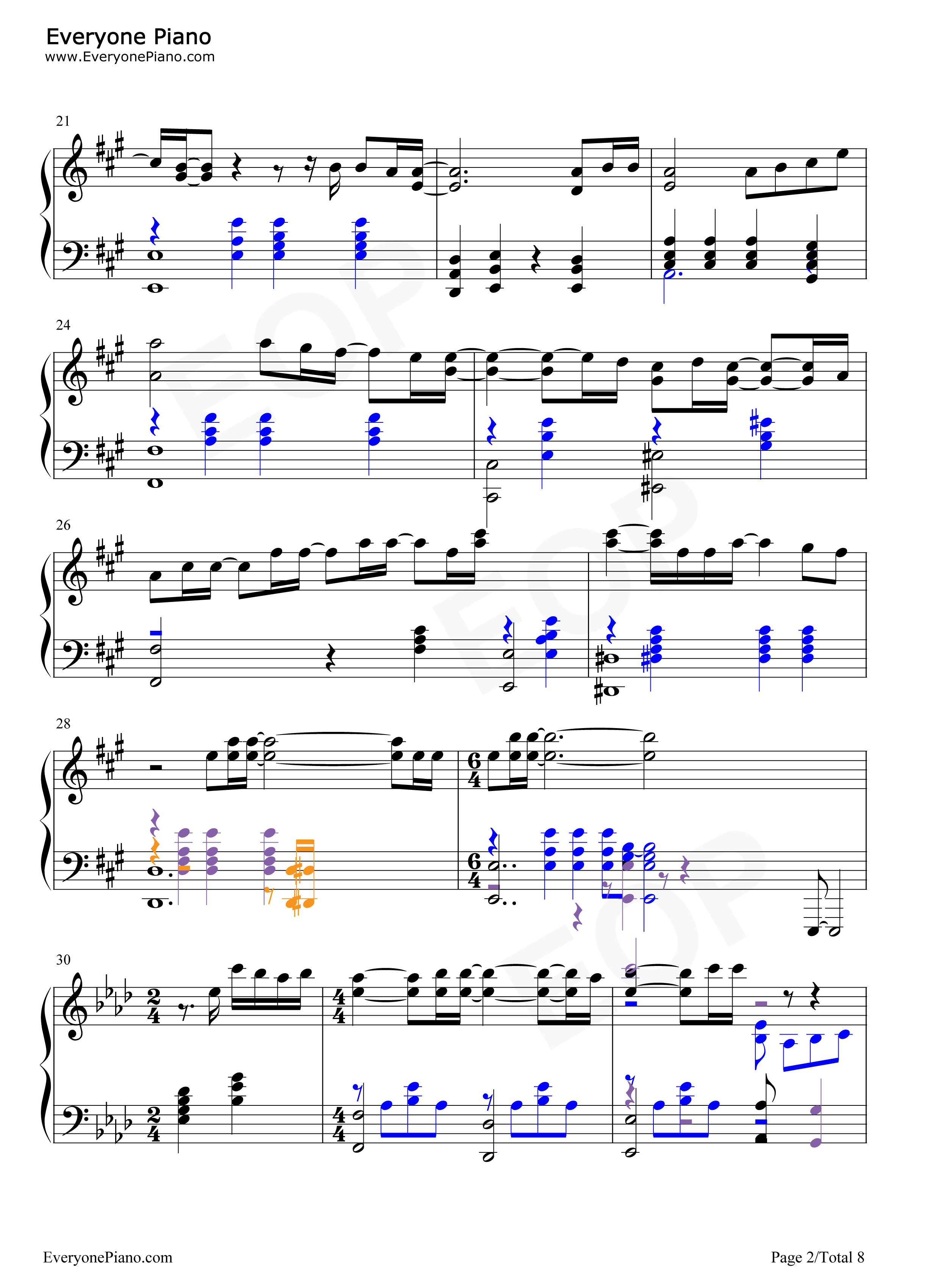 银色飞行船钢琴谱_supercell