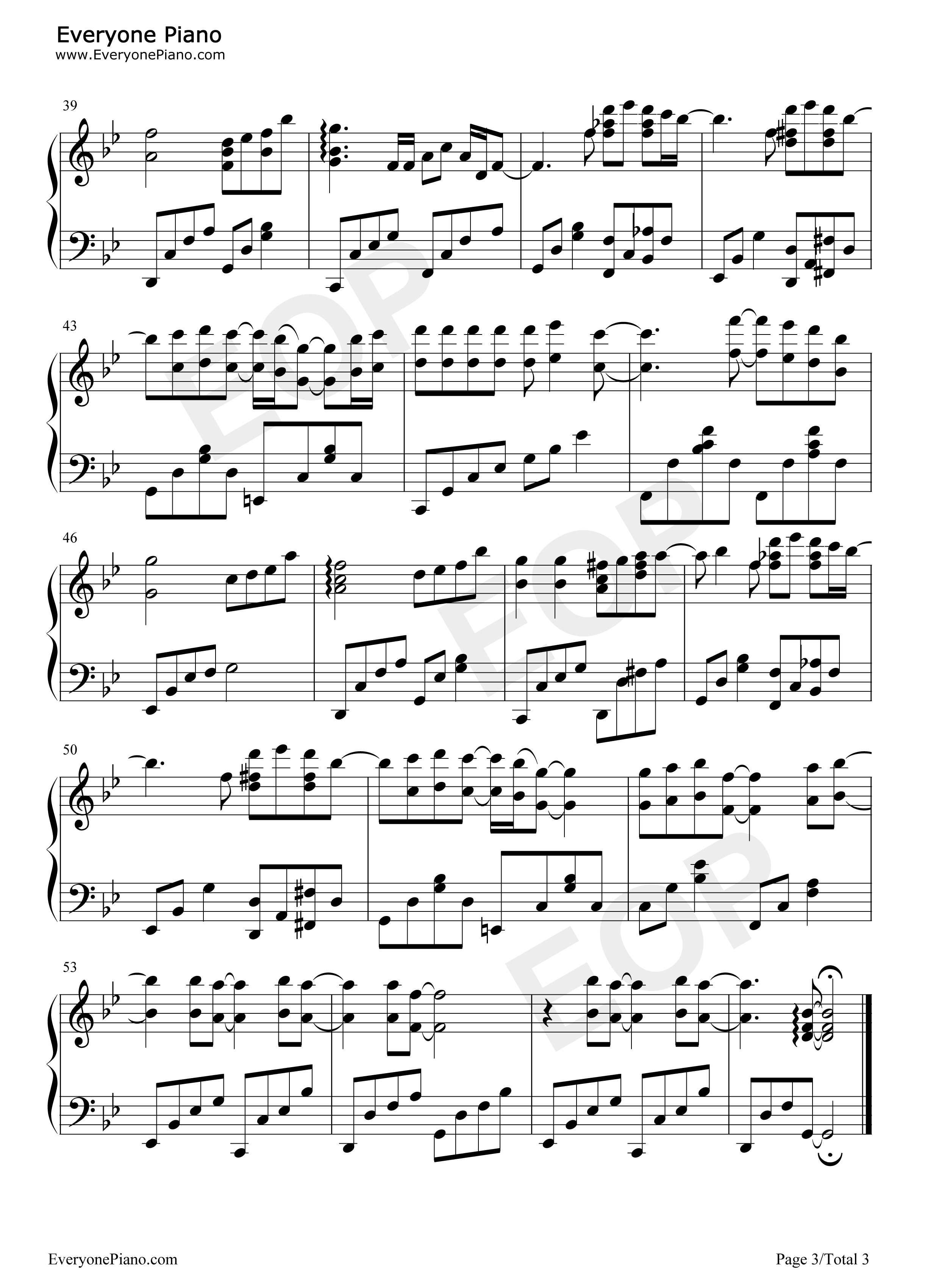 再见钢琴谱_孝琳（Sistar）