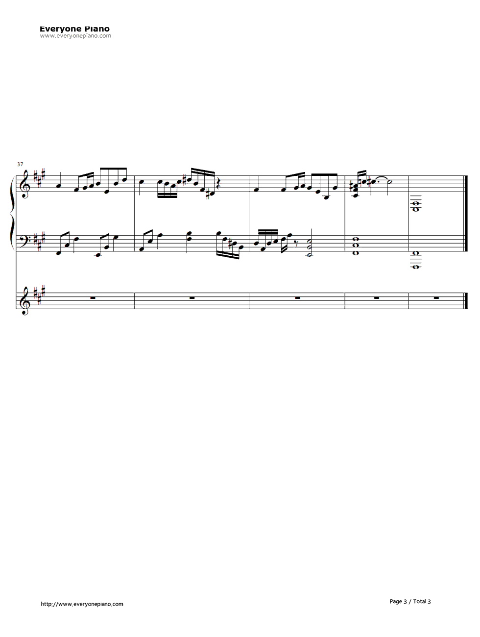 明日もし君が壊れても钢琴谱_Zard