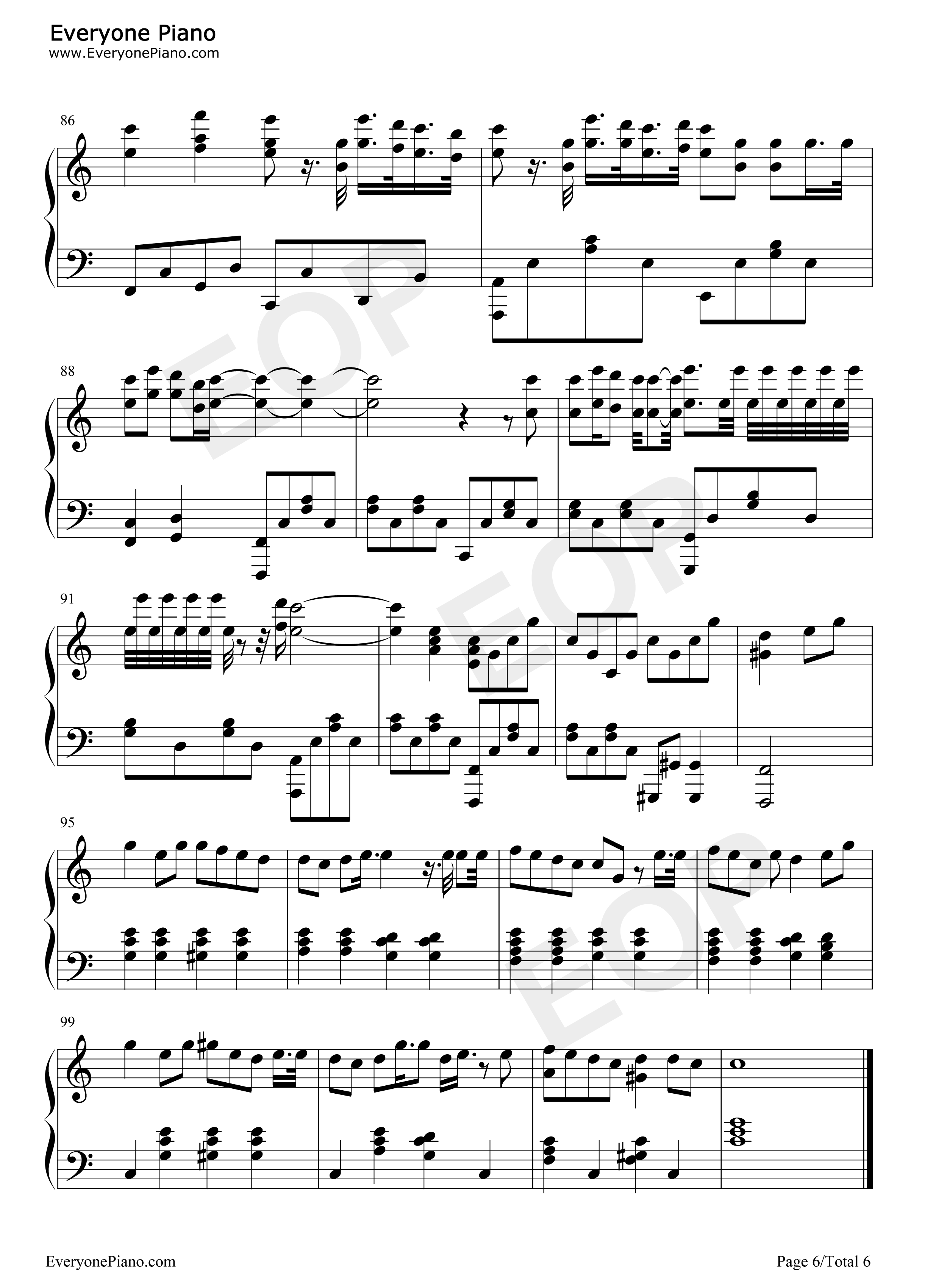 キセキ钢琴谱_GREEEEN