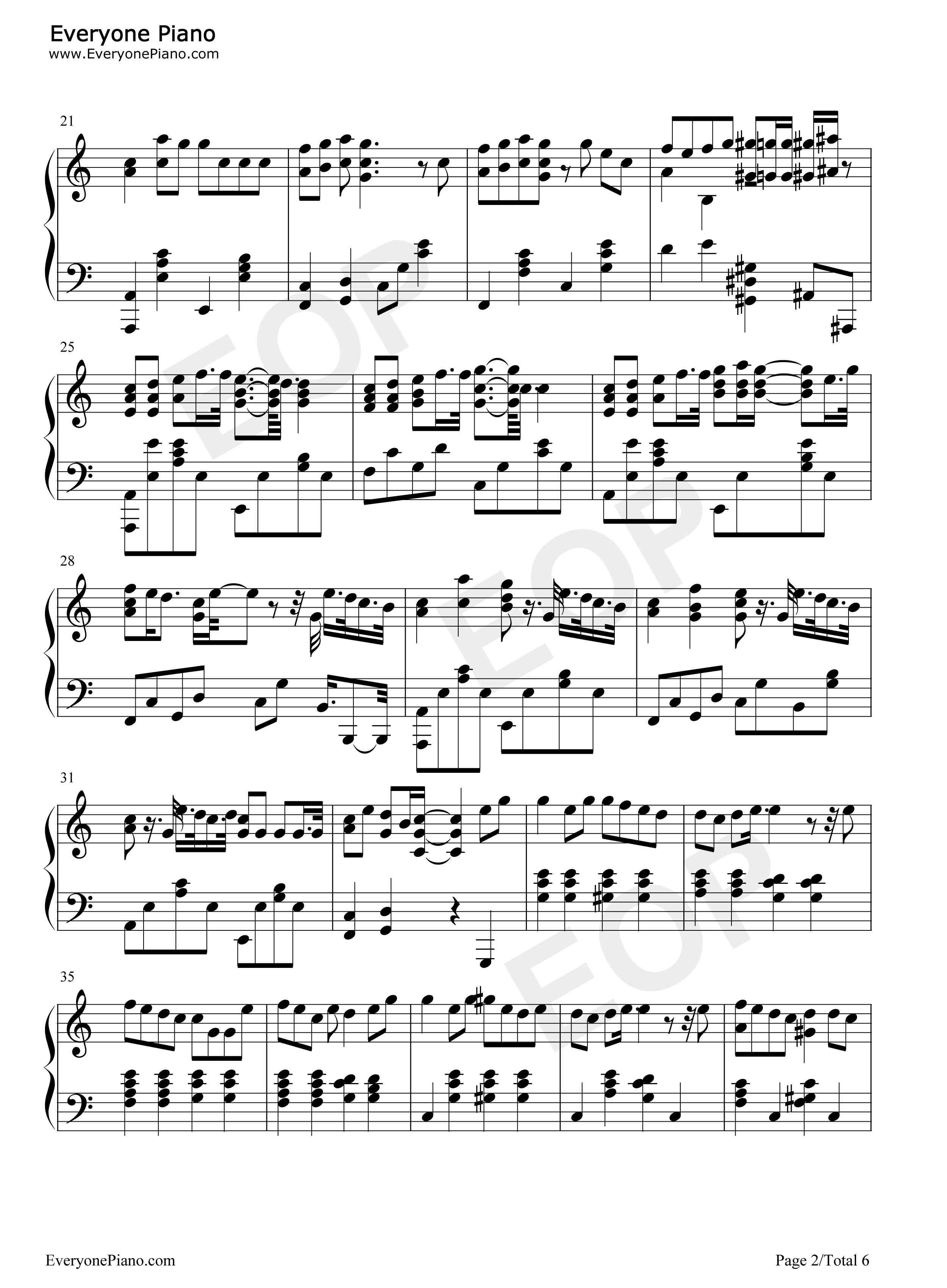 キセキ钢琴谱_GREEEEN