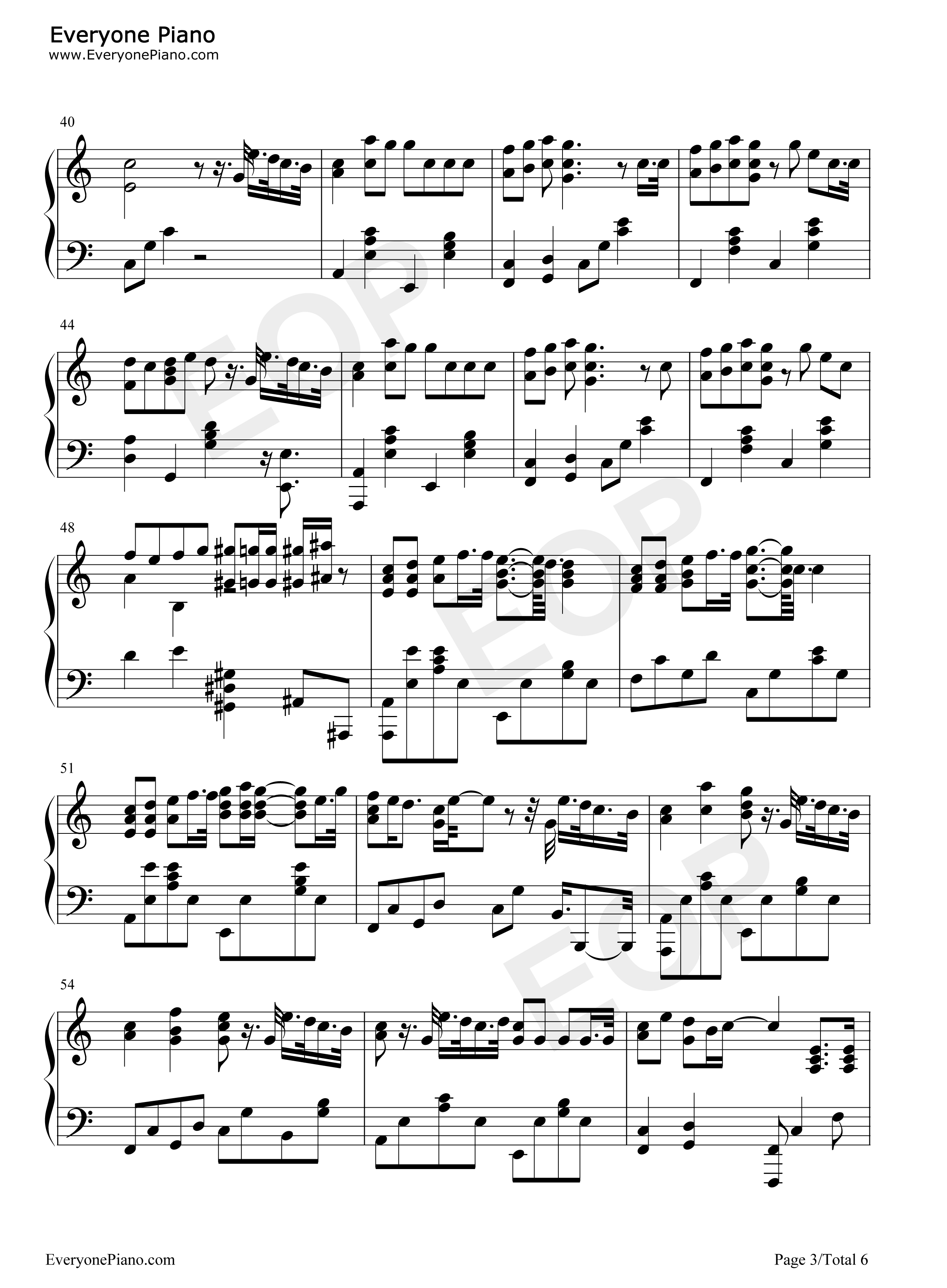 キセキ钢琴谱_GREEEEN