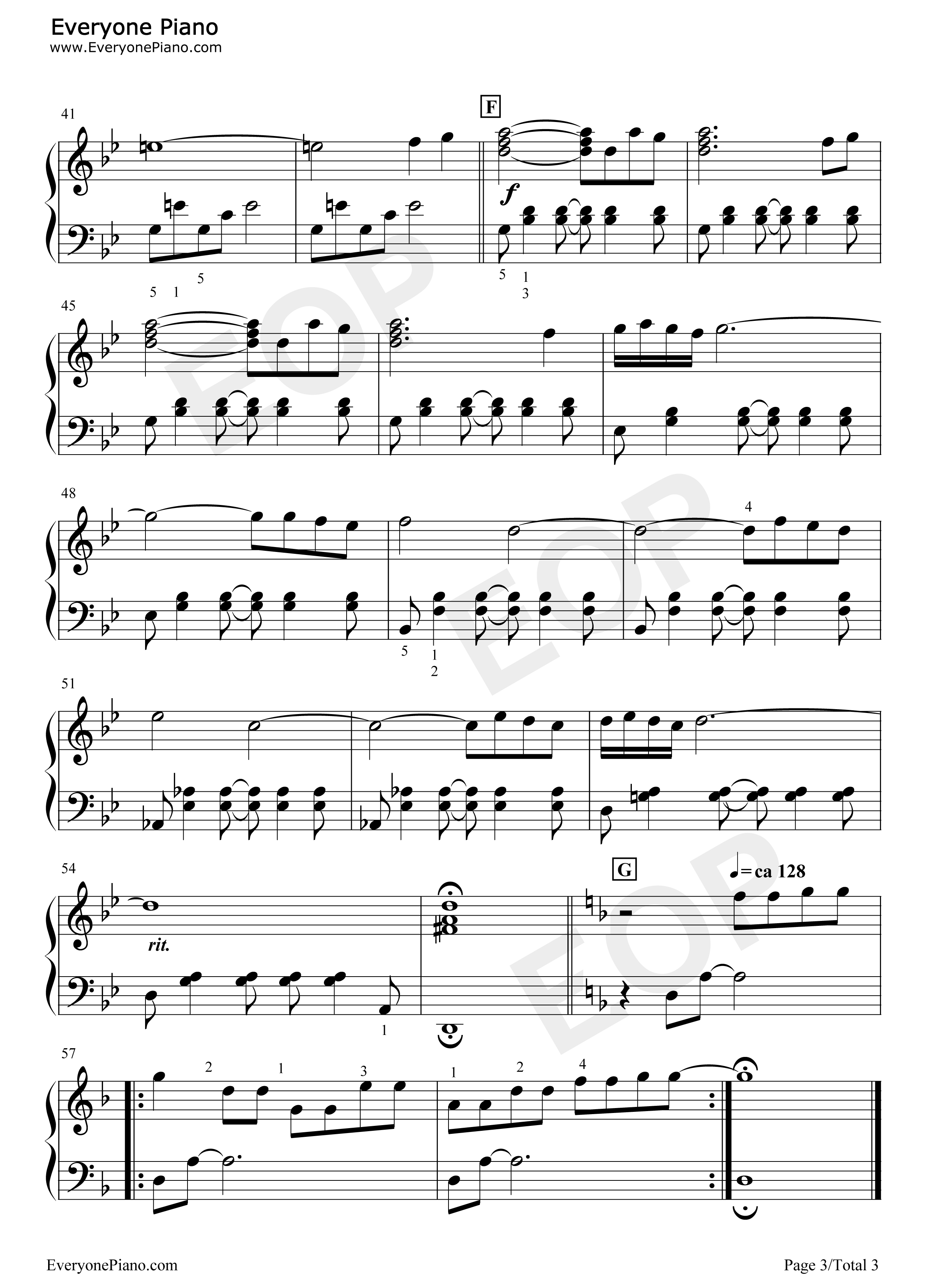 风之谷钢琴谱_久石让_宫崎骏