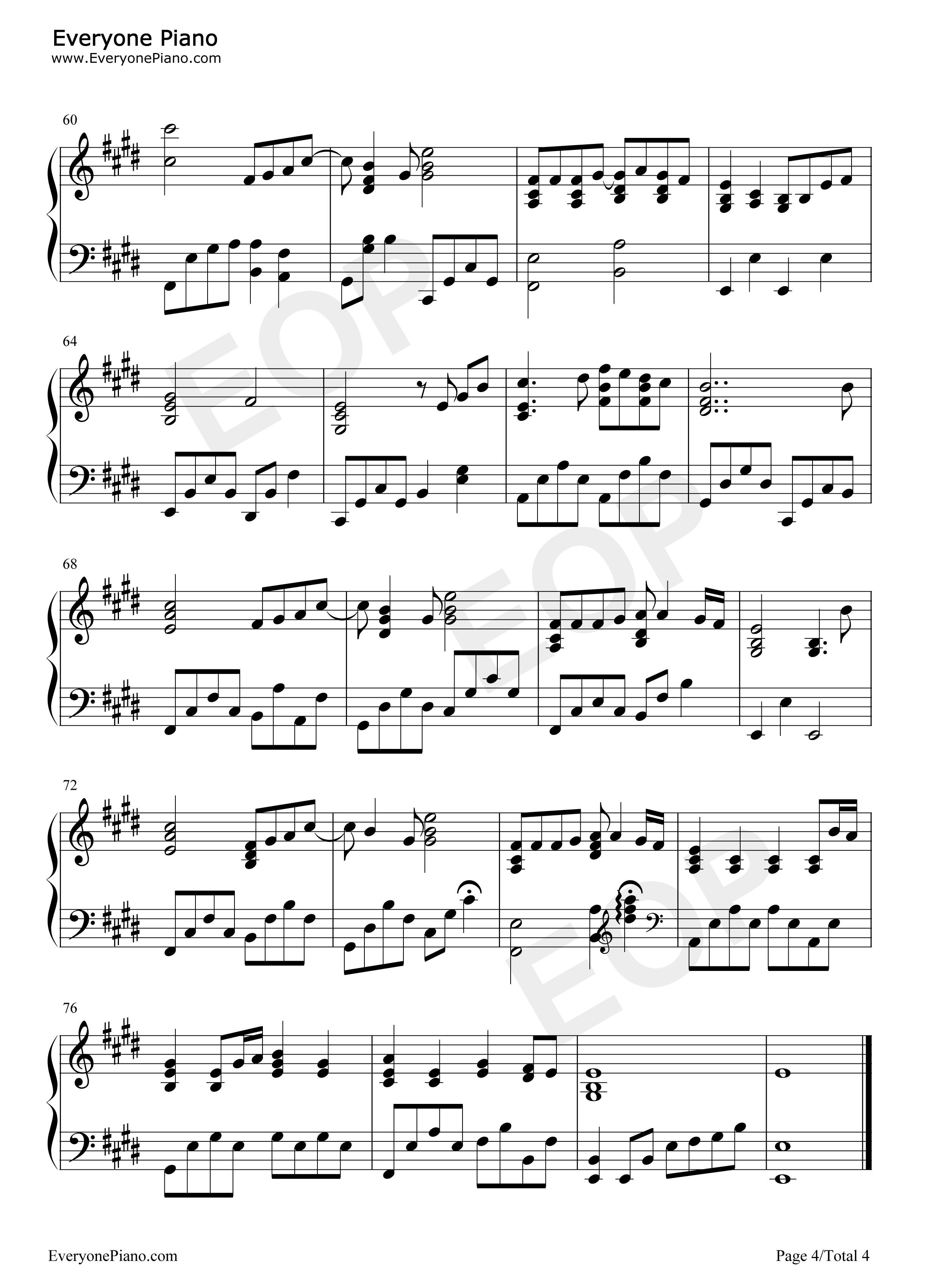 千の風になって钢琴谱_银魂