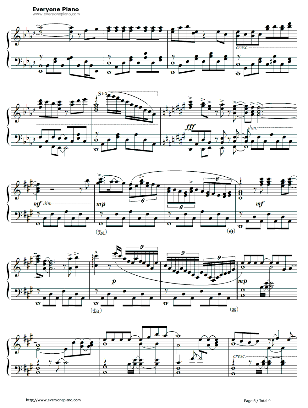 比翼の羽根钢琴谱_eufonius