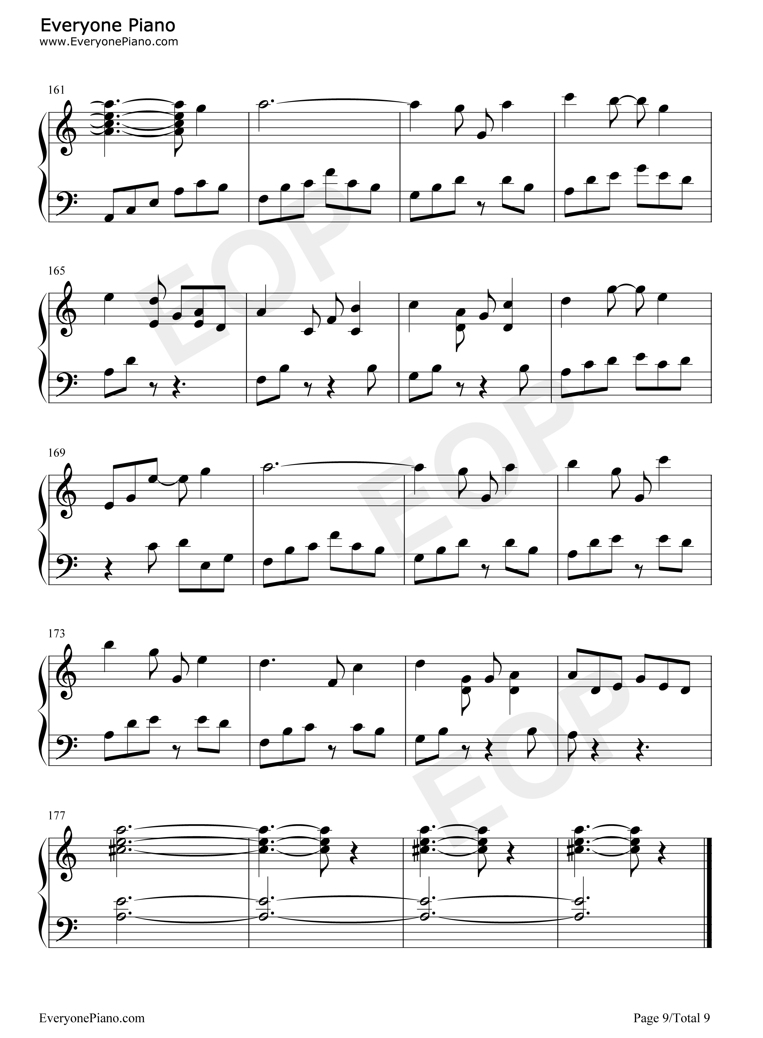 绯想天钢琴谱_东方Project