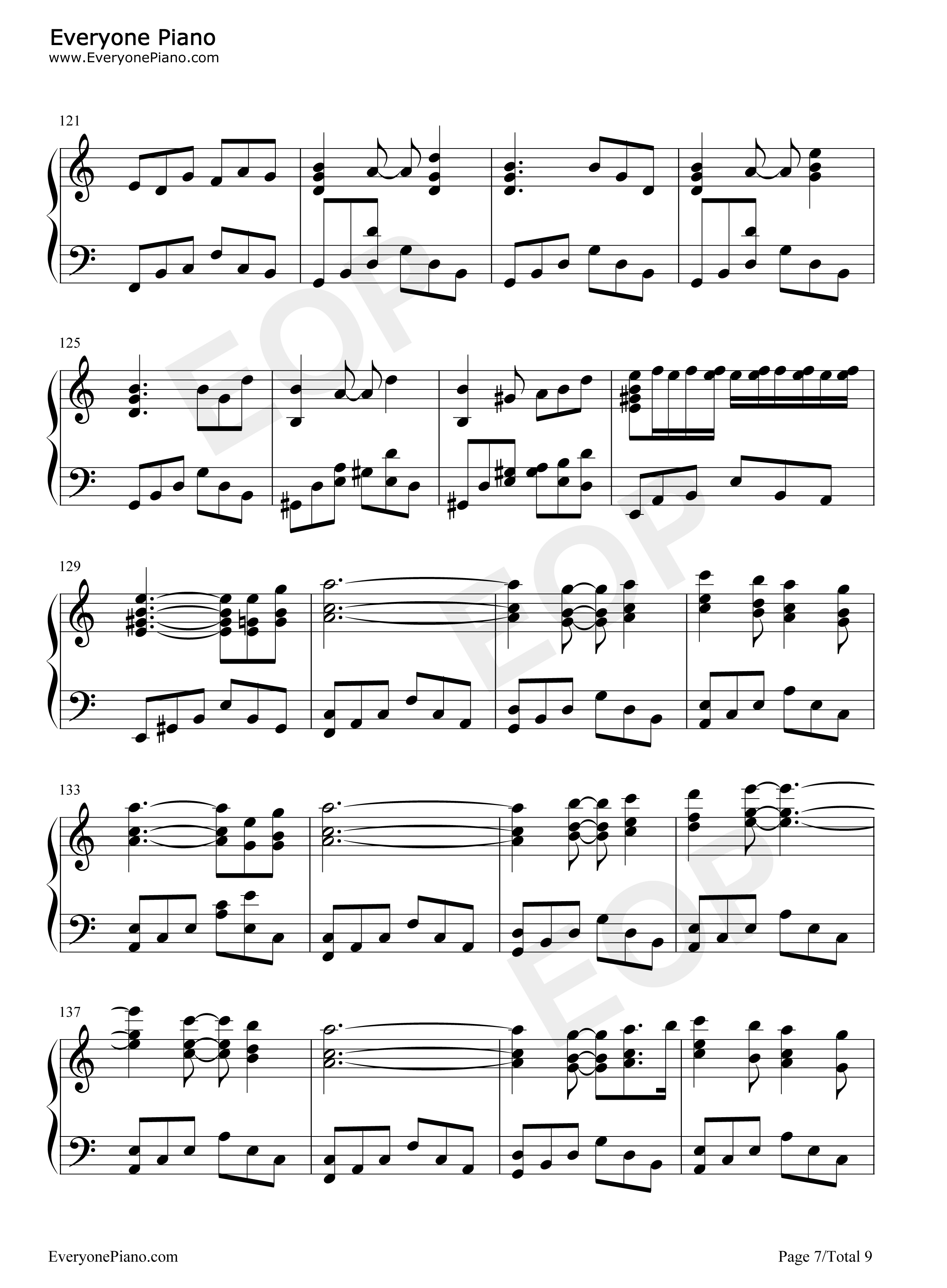 绯想天钢琴谱_东方Project